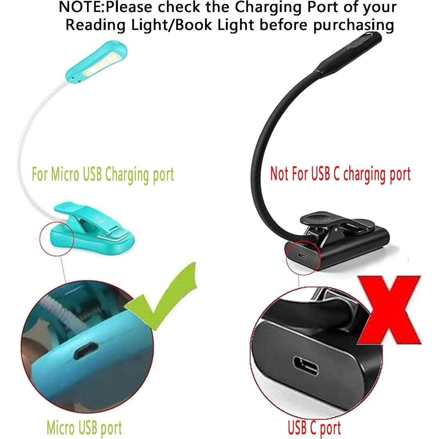 Cable de carga Micro USB 1.5m ZZS para luz de lectura LED