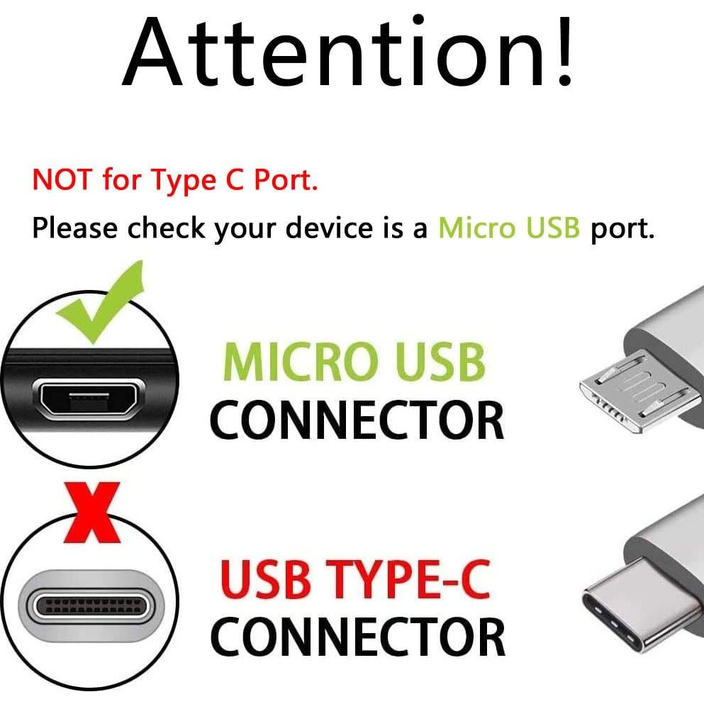 Cable de carga Micro USB 1.5m ZZS para luz de lectura LED