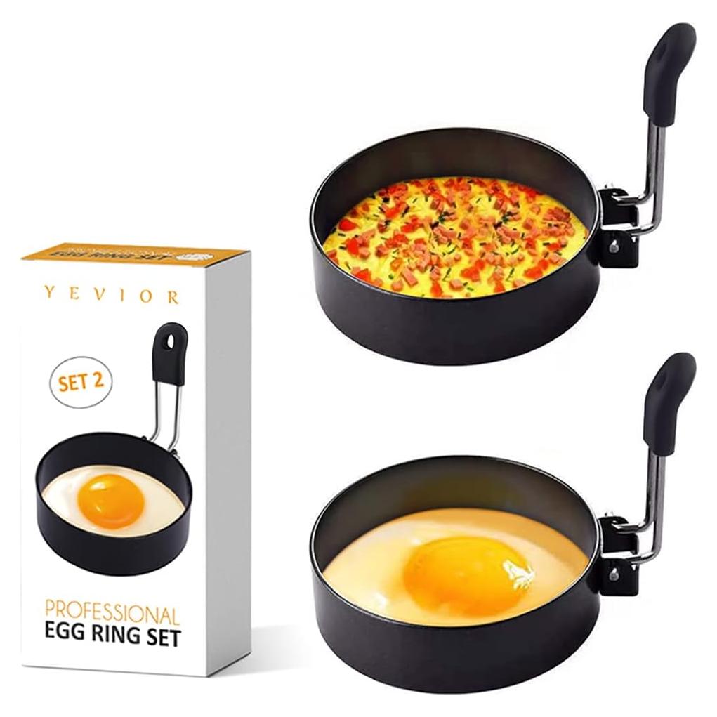 Anillos de Huevo de Acero Inoxidable YEVIOR 2 Piezas
