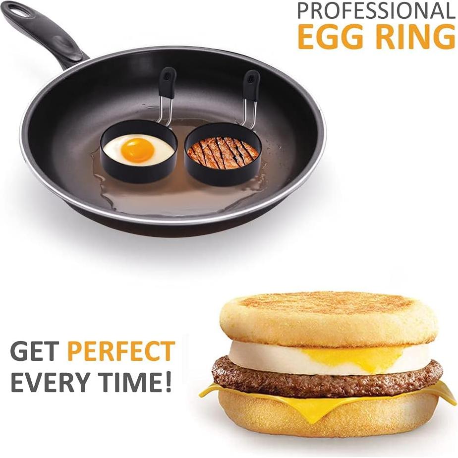 Anillos de Huevo de Acero Inoxidable YEVIOR 2 Piezas