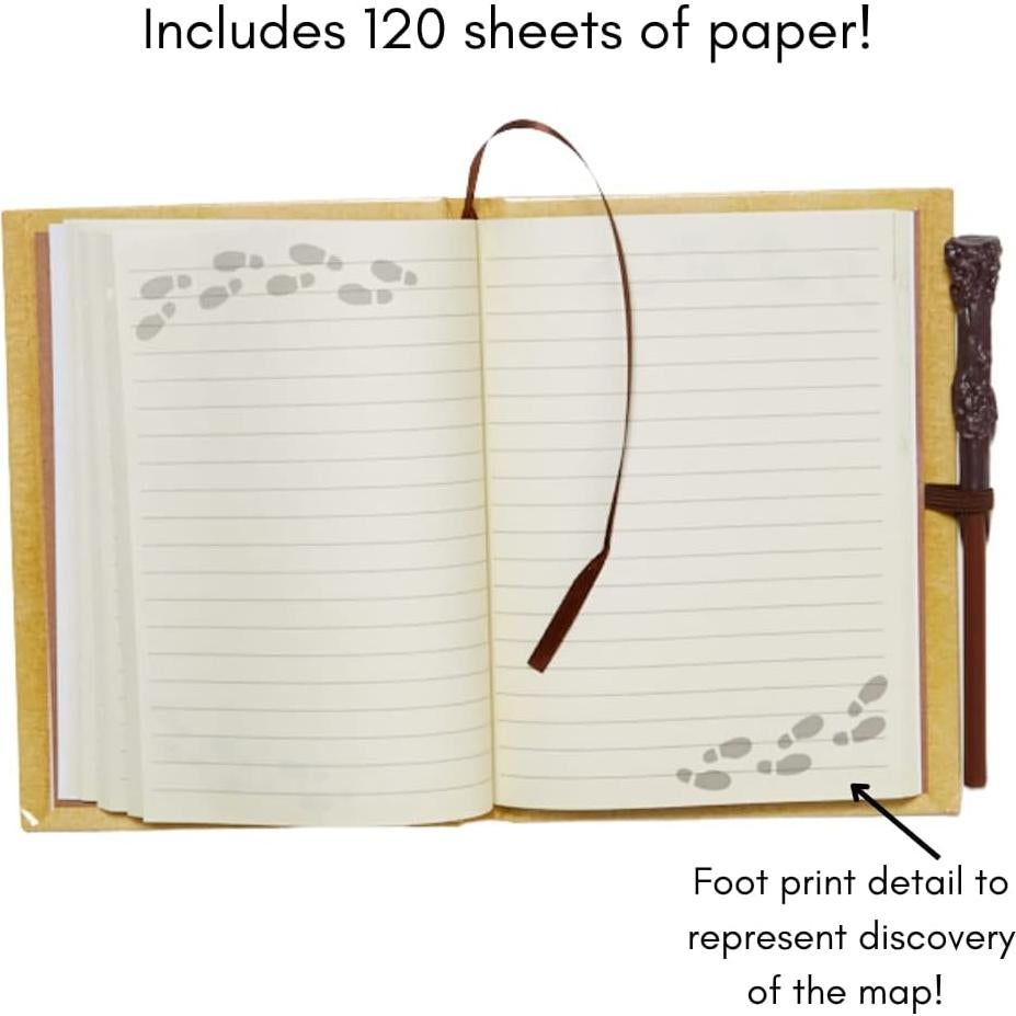 Diario Mapa del Merodeador Harry Potter con Pluma Varita