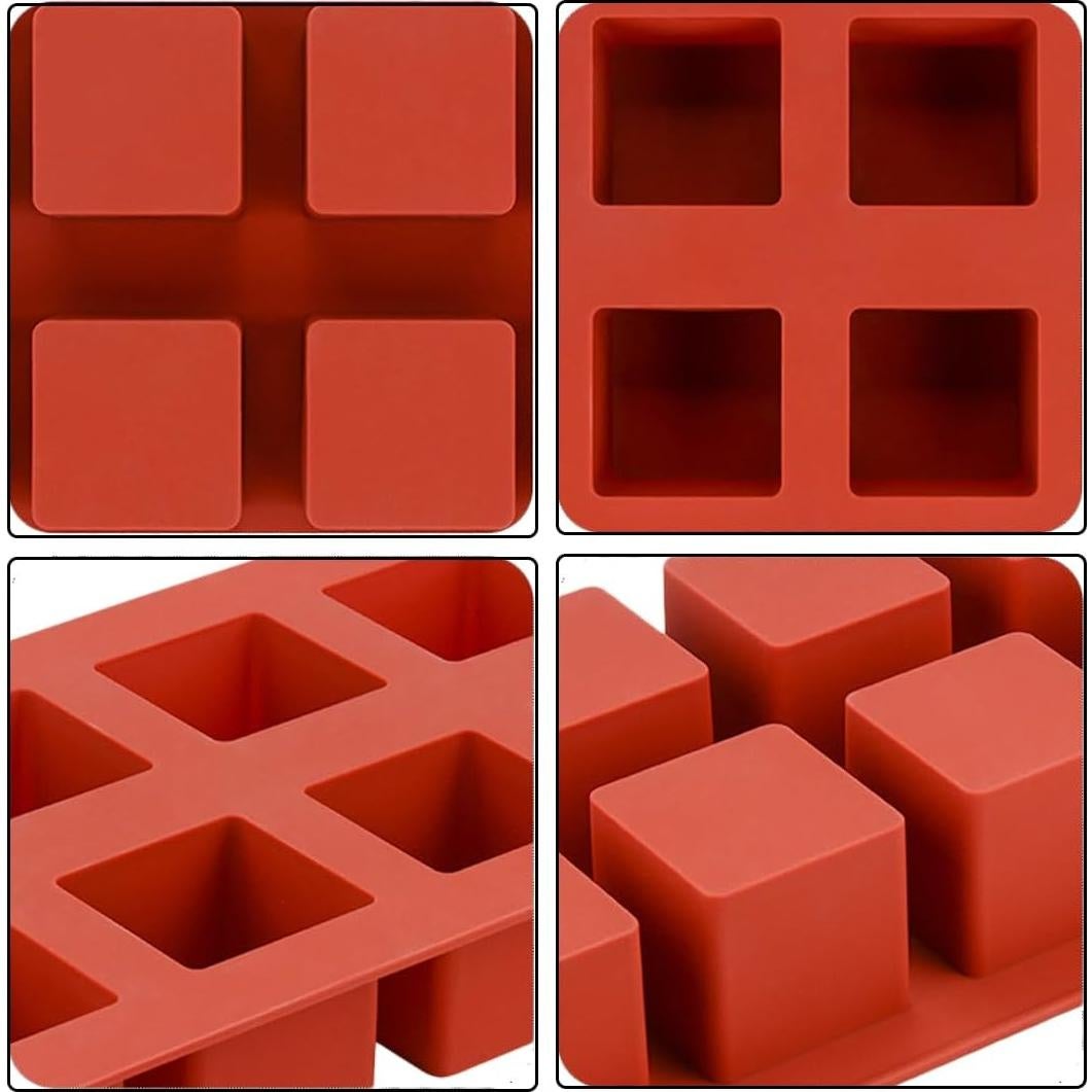 Molde de Silicona para Pastel en Cubo JOERSH 8 Cavidades 120 ml