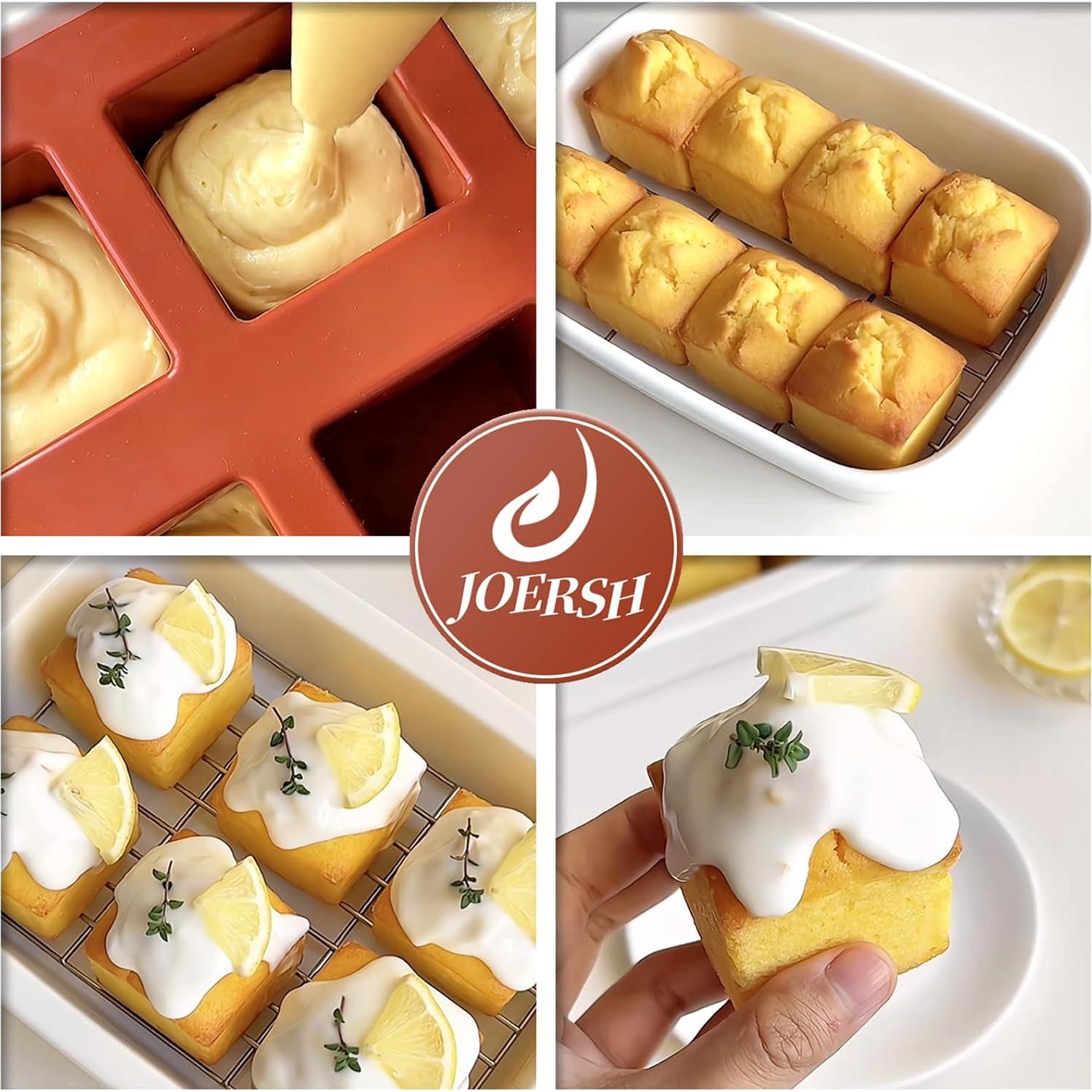 Molde de Silicona para Pastel en Cubo JOERSH 8 Cavidades 120 ml
