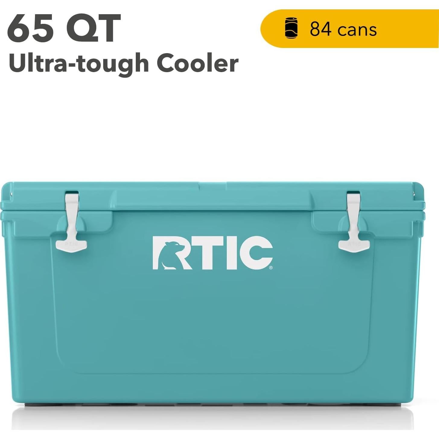 Enfriador RTIC 65 QT Aislado Portátil para Camping y Playa
