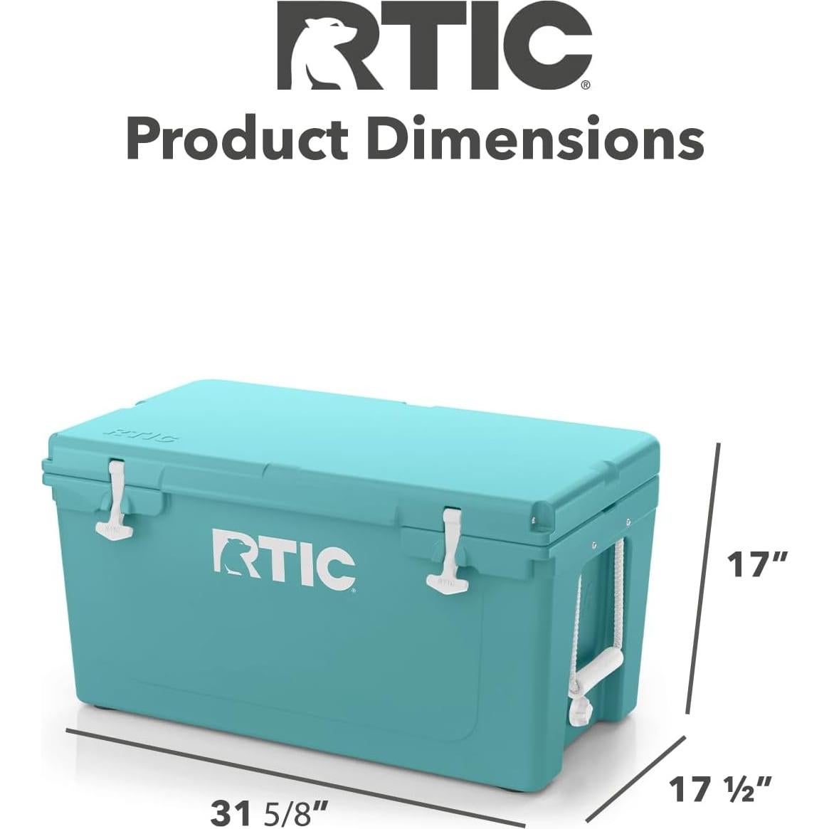 Enfriador RTIC 65 QT Aislado Portátil para Camping y Playa