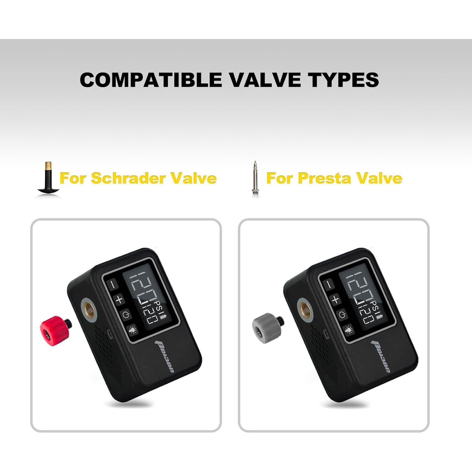 Mini Bomba Eléctrica de Bicicleta PO13ON Air2 Pro 120 PSI