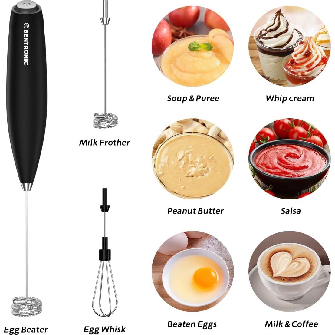 Batidor de leche eléctrico Bentronic doble varilla 22.86 cm