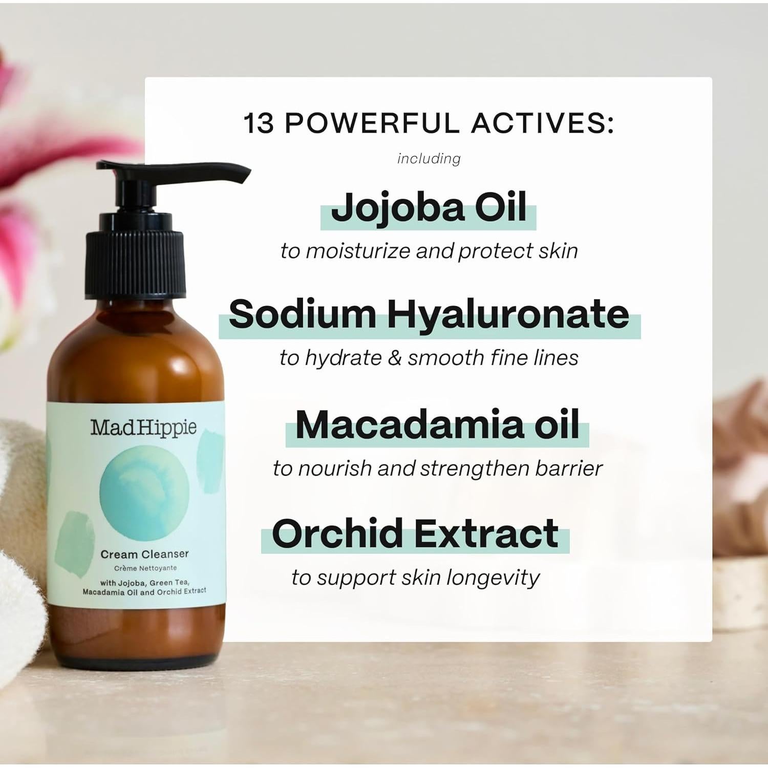 Mad Hippie Crema Limpiadora 118.3 ml - Suave con Ácido Hialurónico