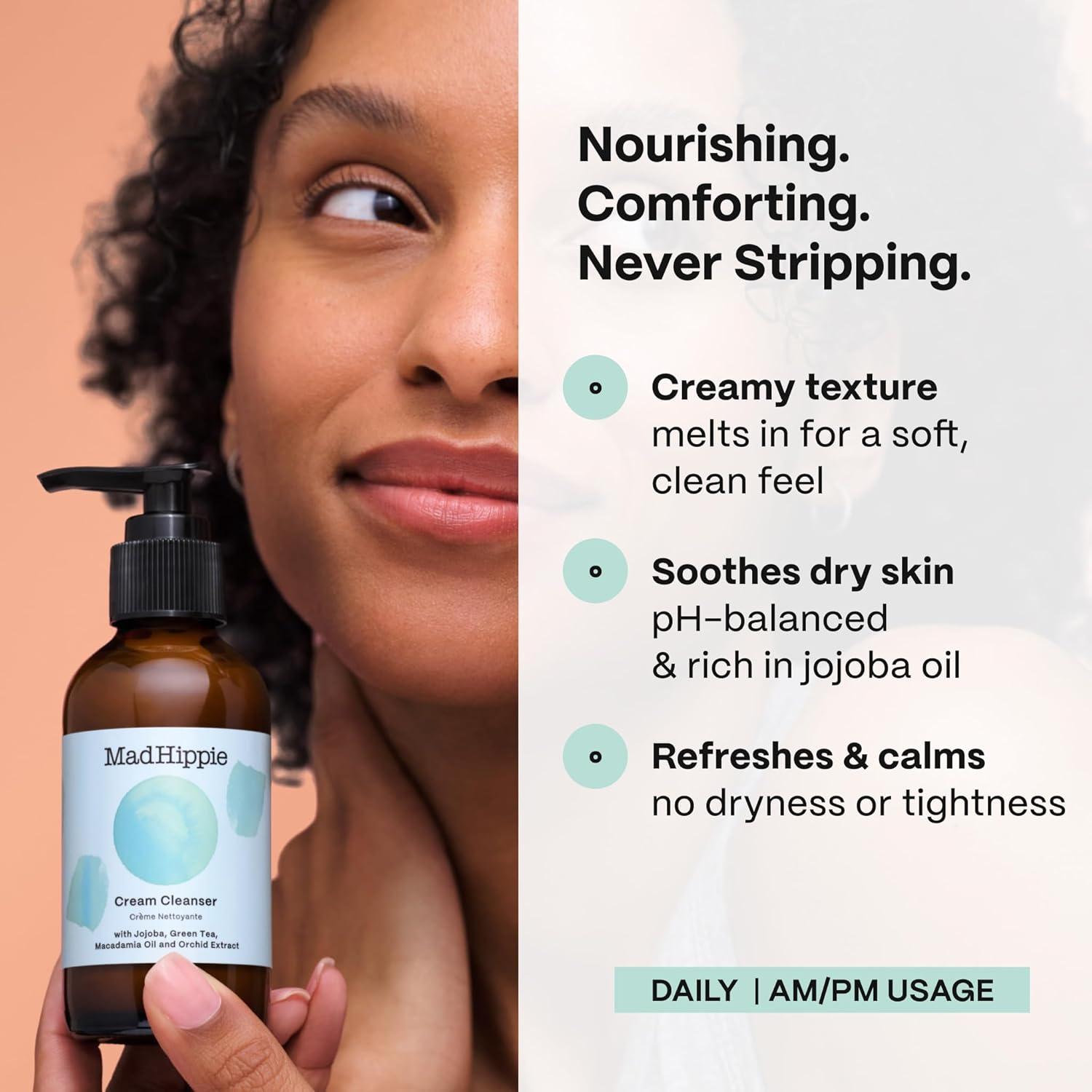 Mad Hippie Crema Limpiadora 118.3 ml - Suave con Ácido Hialurónico