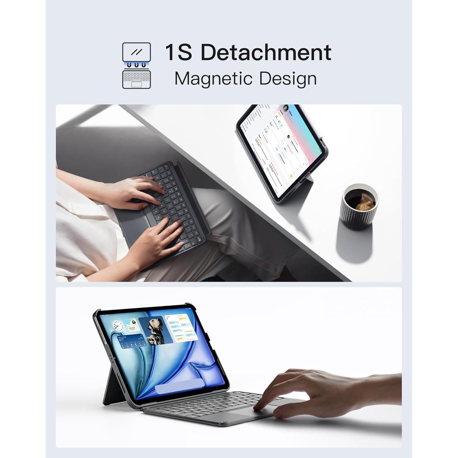 Funda Inateck con Teclado para iPad 10ª/11ª Gen Gris