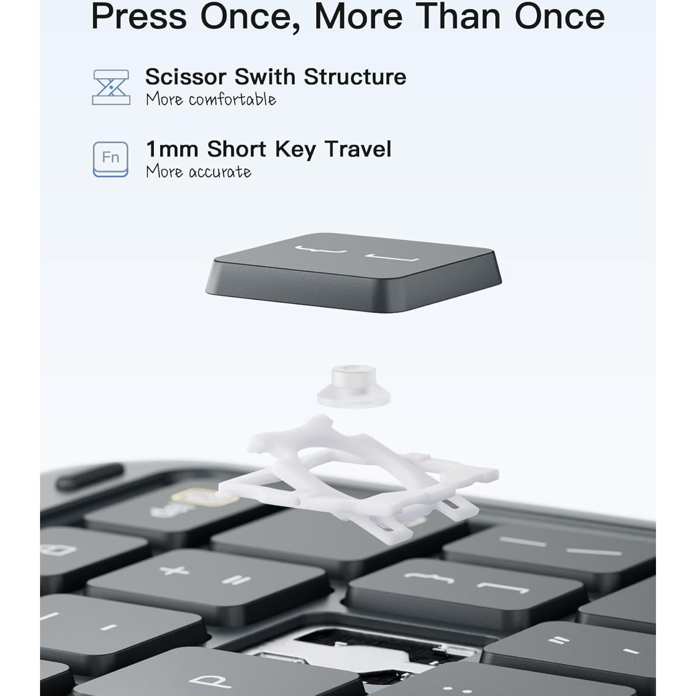 Funda Inateck con Teclado para iPad 10ª/11ª Gen Gris