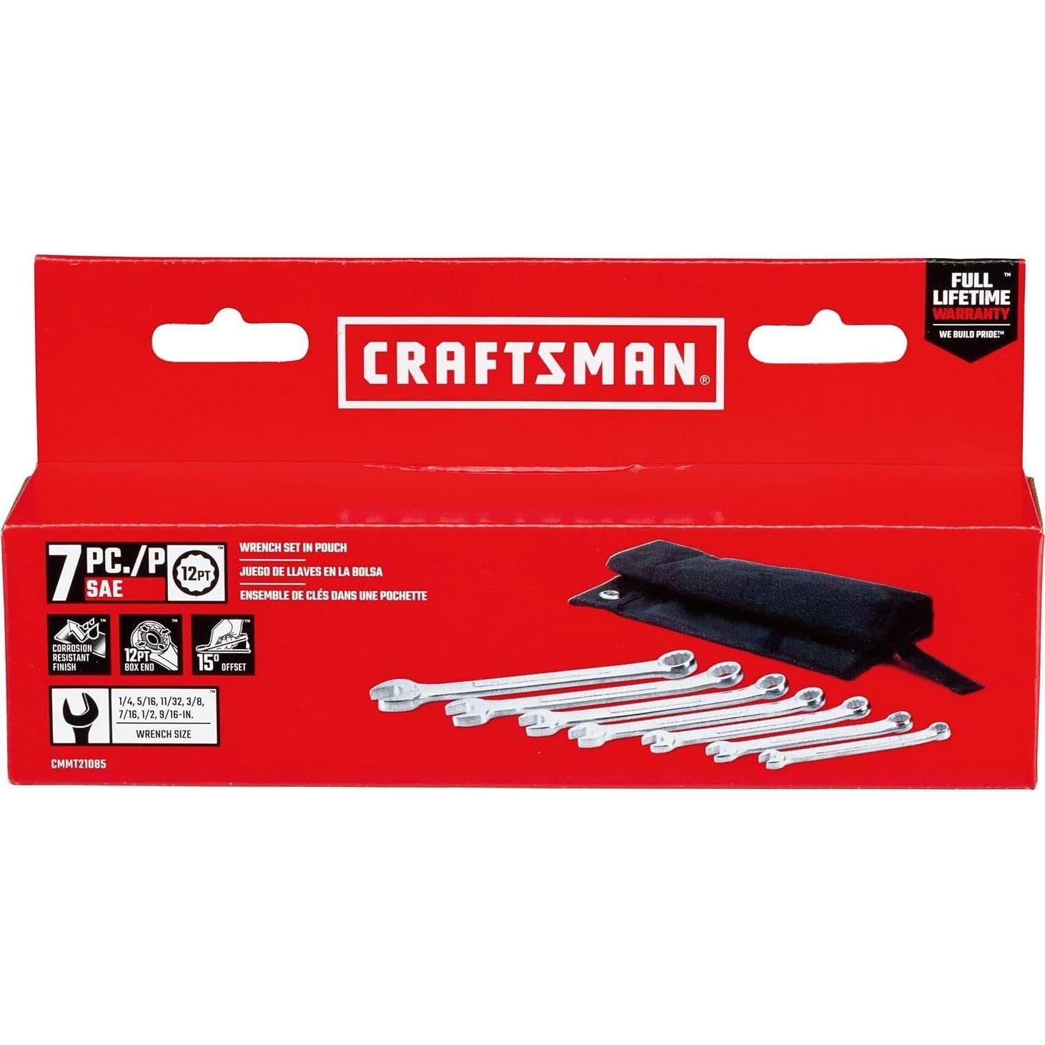 Juego de Llaves Combinadas CRAFTSMAN 7 Piezas con Bolsa
