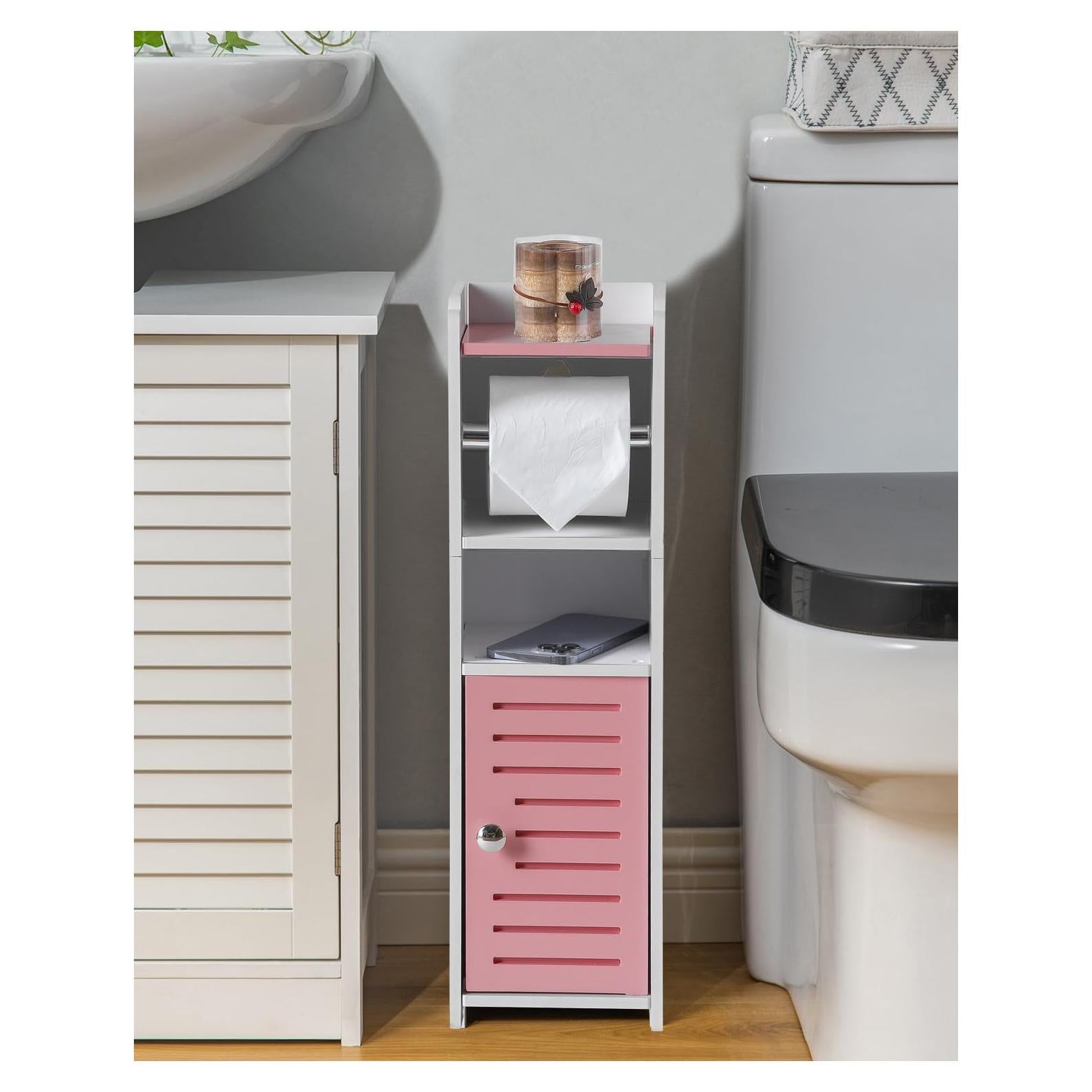 Soporte para Papel Higiénico AOJEZOR - Armario Almacenamiento Baño 17x17cm