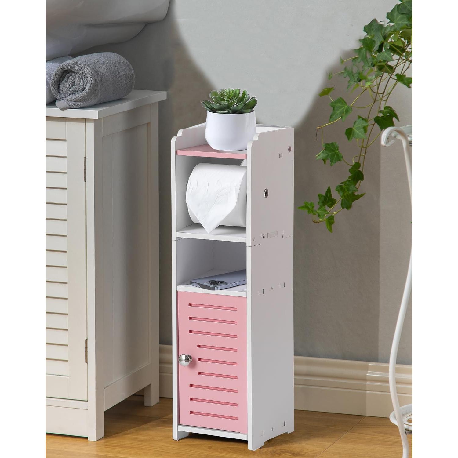 Soporte para Papel Higiénico AOJEZOR - Armario Almacenamiento Baño 17x17cm