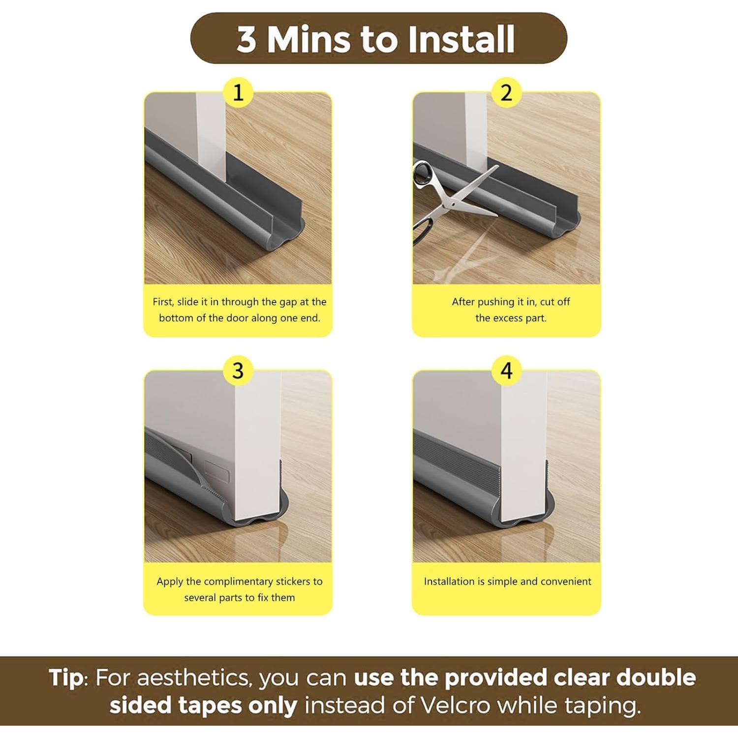 Detenedor de Corrientes de Aire para Puertas Huainanguina 90g Gris 91cm