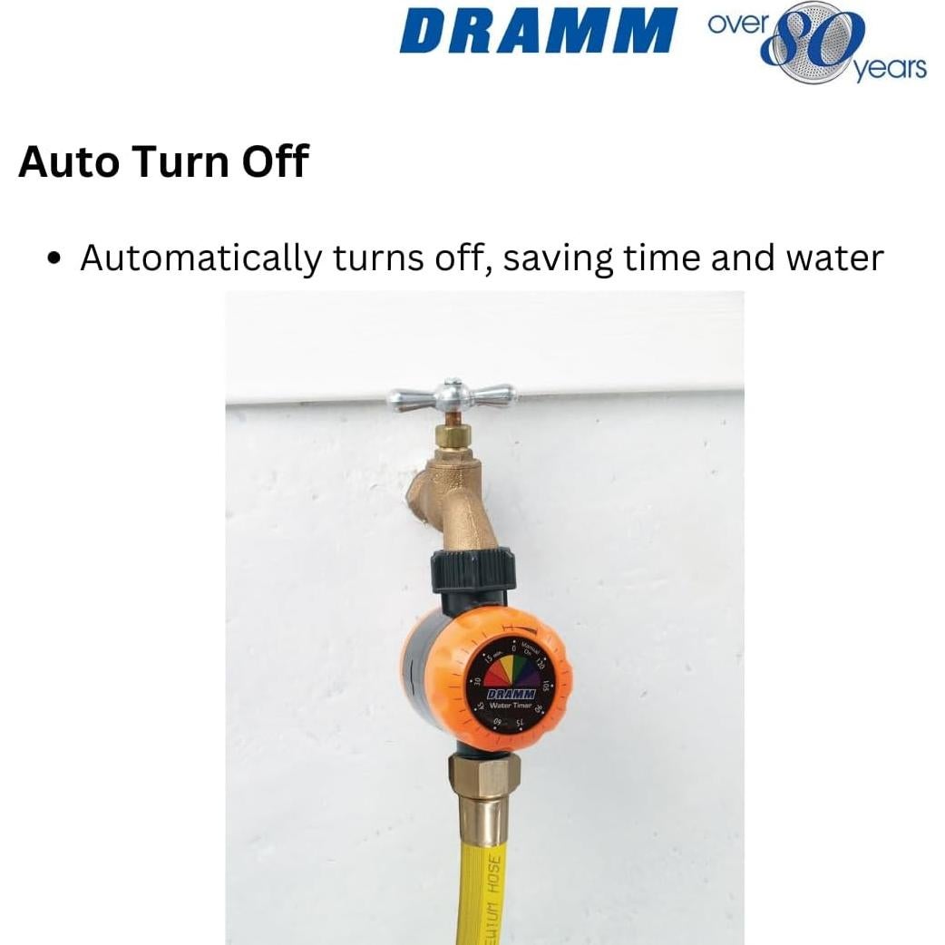 Temporizador de Agua Dramm 15041 Mecánico 120 Minutos Rojo