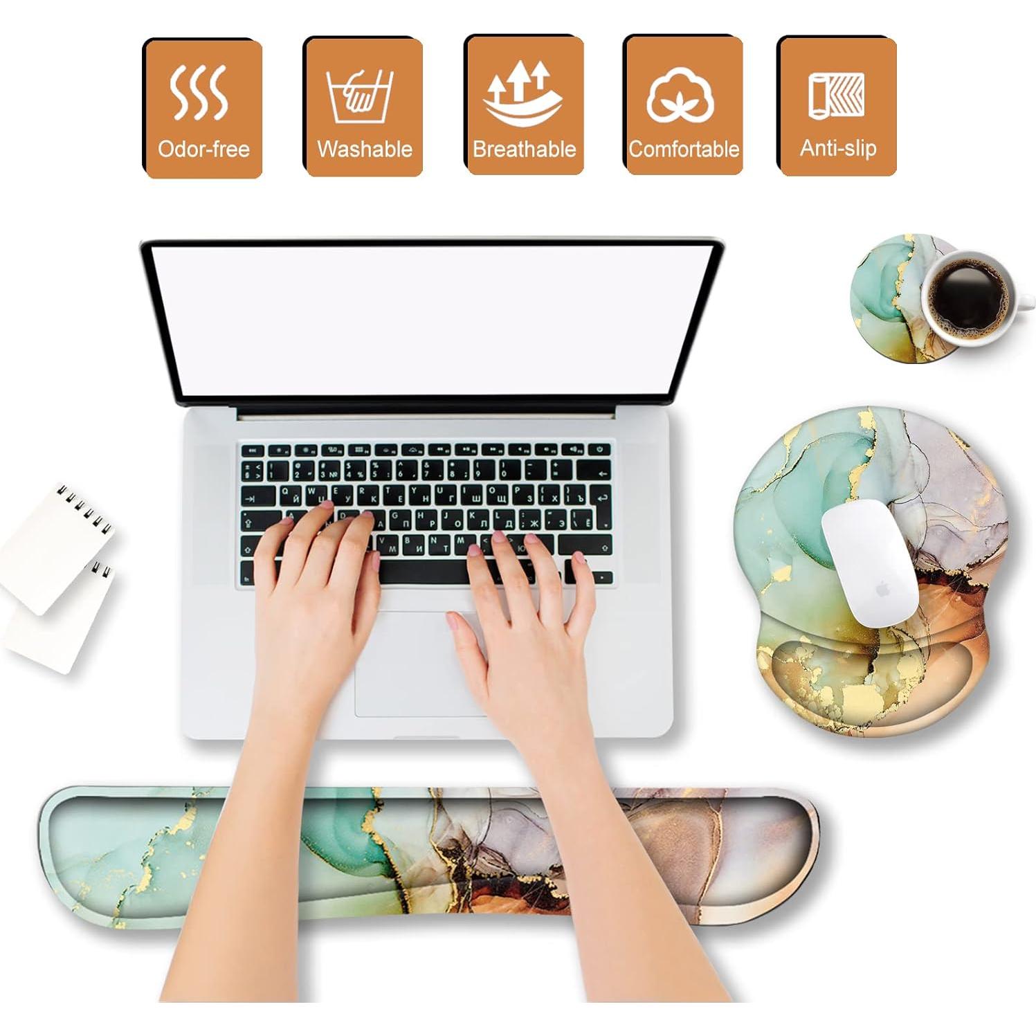 Almohadilla Ergonómica para Ratón y Teclado ArtSo Mármol