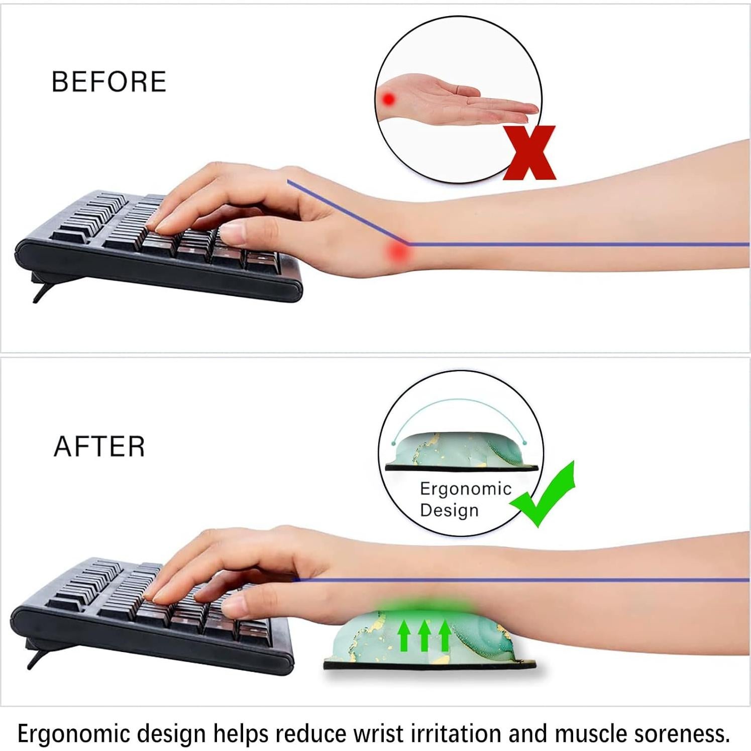 Almohadilla Ergonómica para Ratón y Teclado ArtSo Mármol
