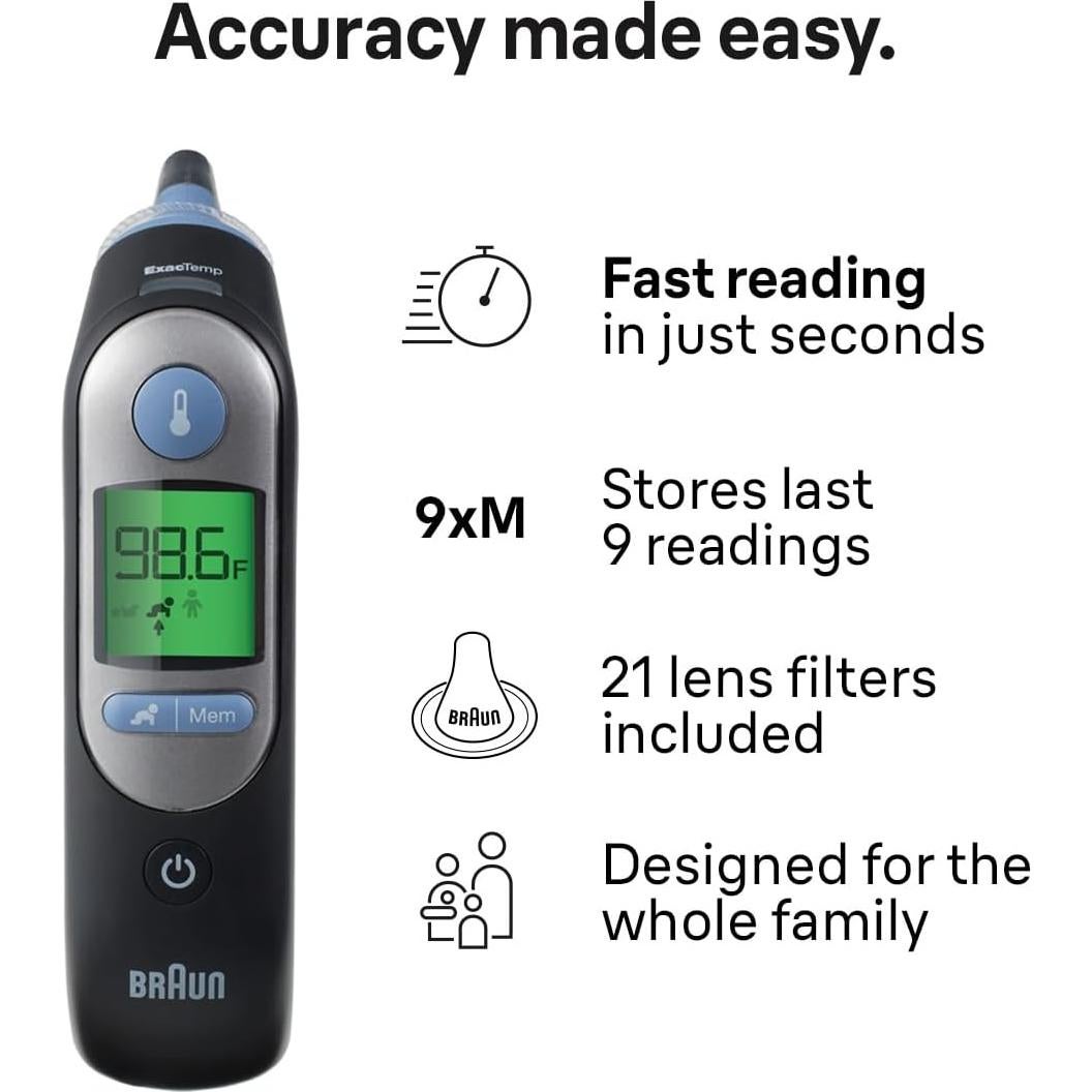 Termómetro Digital de Oído Braun ThermoScan 7 - Precisión por Edad