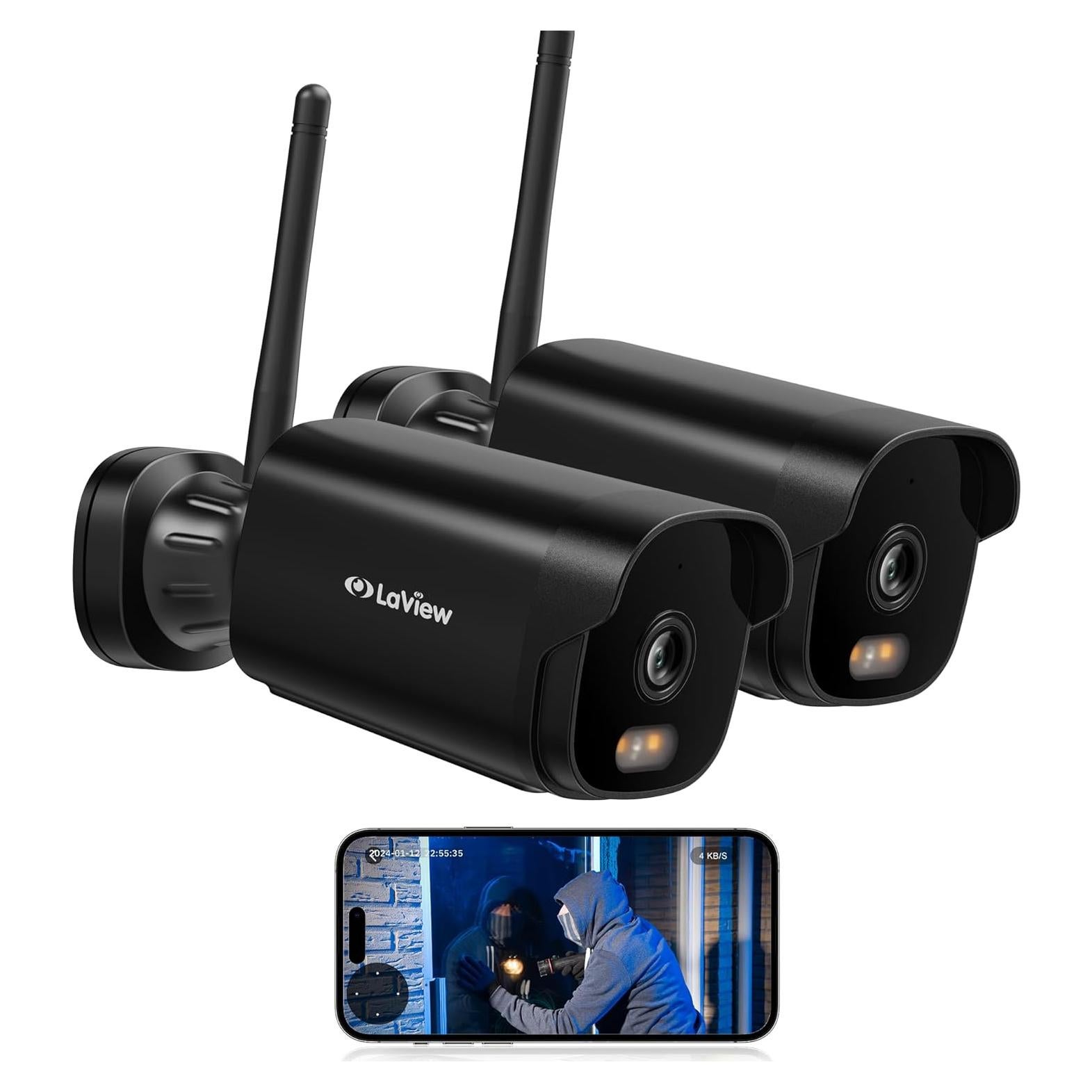 Cámaras de Seguridad Exterior LaView 5MP HD 2PK con IA