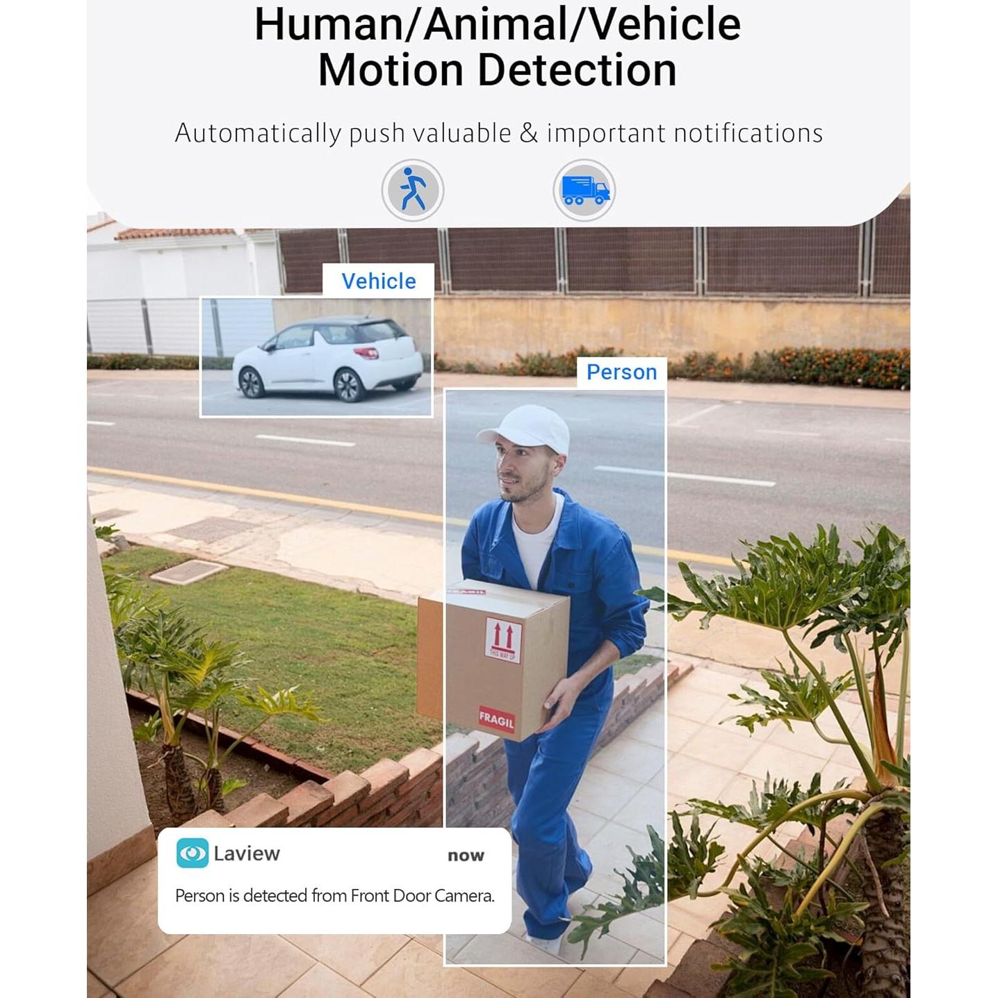 Cámaras de Seguridad Exterior LaView 5MP HD 2PK con IA