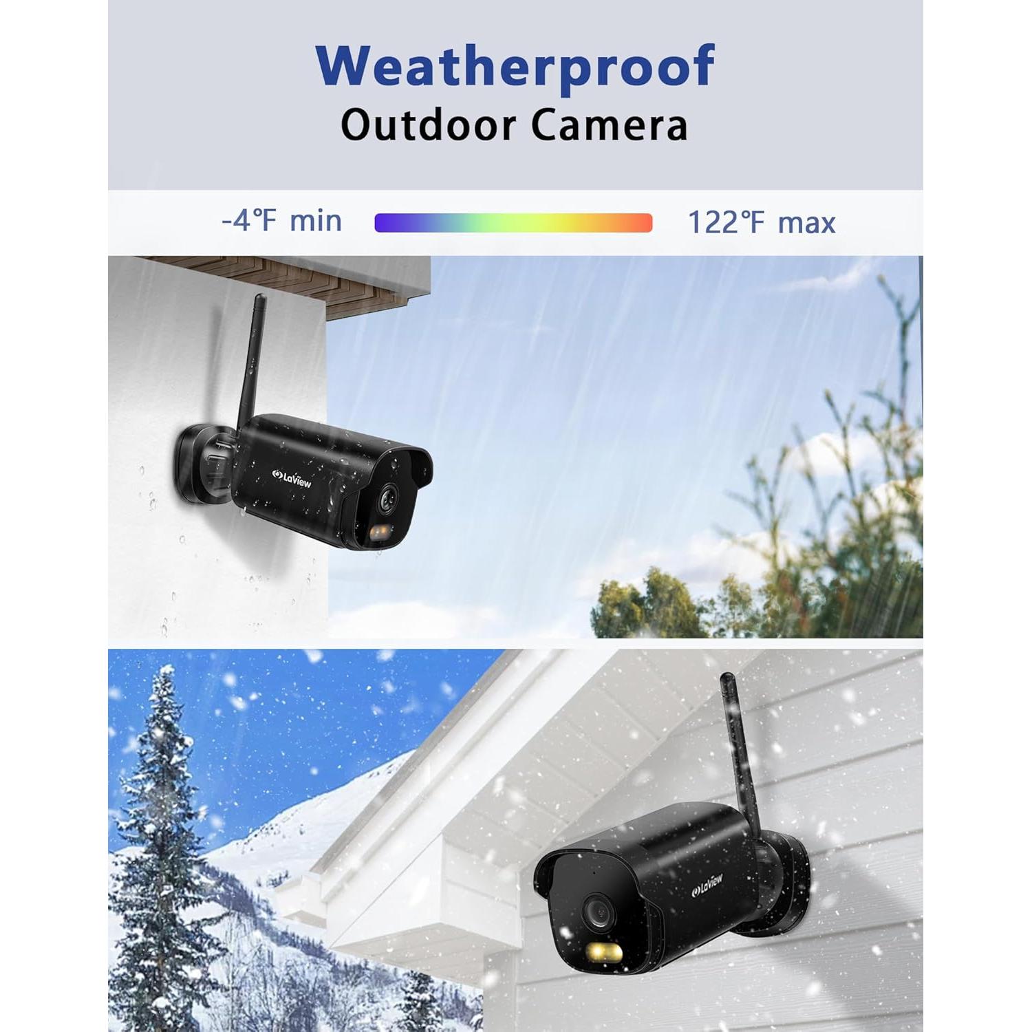 Cámaras de Seguridad Exterior LaView 5MP HD 2PK con IA