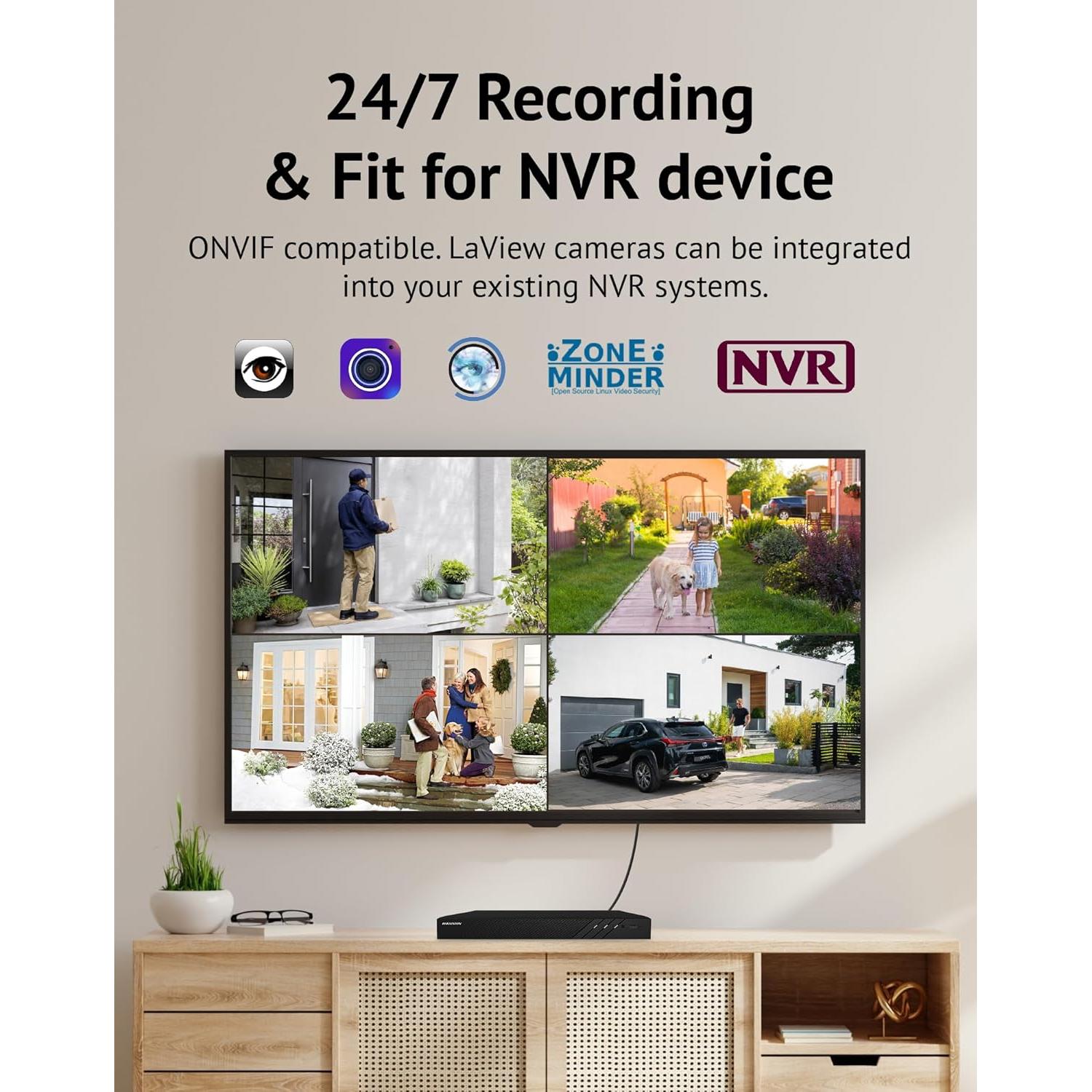 Cámaras de Seguridad Exterior LaView 5MP HD 2PK con IA