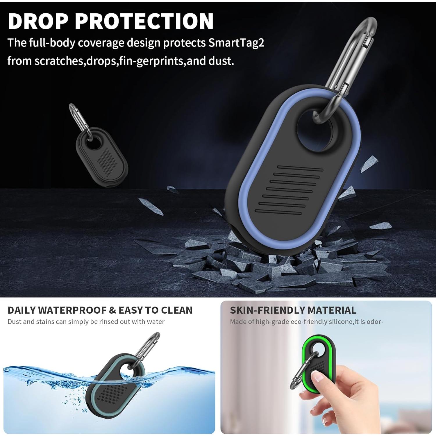 Funda de silicona para Samsung Galaxy SmartTag2 - 4 Pack