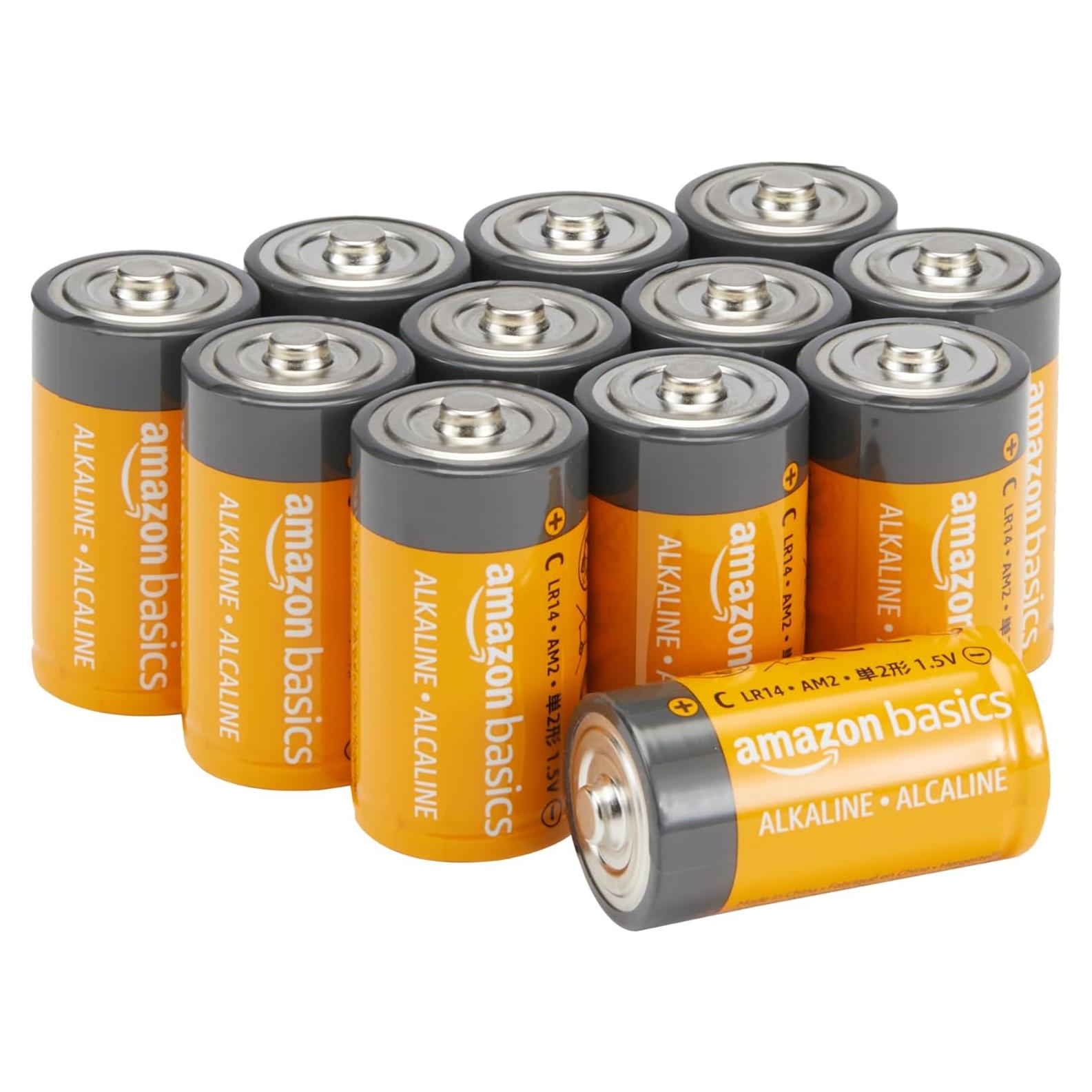 Pilas Alcalinas Tipo C Amazon Basics 12 Piezas 1.5V