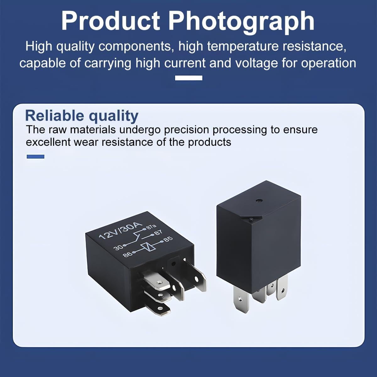 Relé de 4 Pines 12V 30A BLAU GRUN Impermeable Automotriz