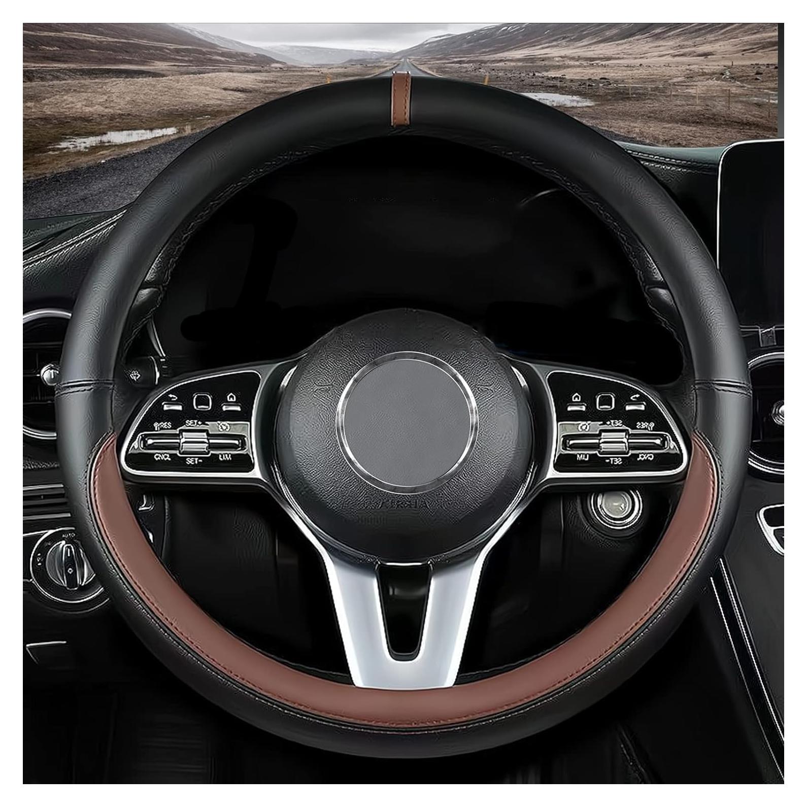 Cubierta de Volante de Cuero Nappa Antideslizante para Toyota