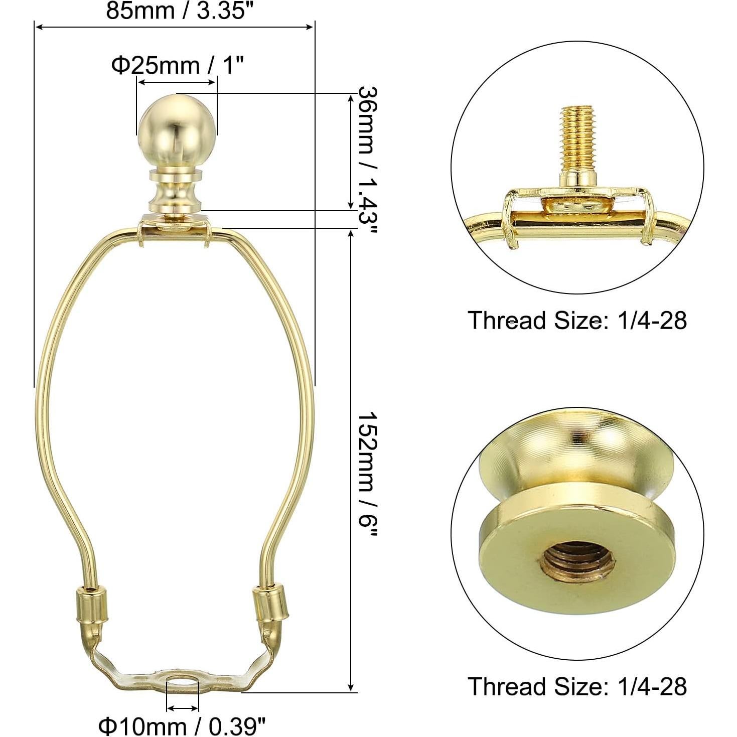 PATIKIL Soporte para Lámpara 15.2cm Dorado Desmontable