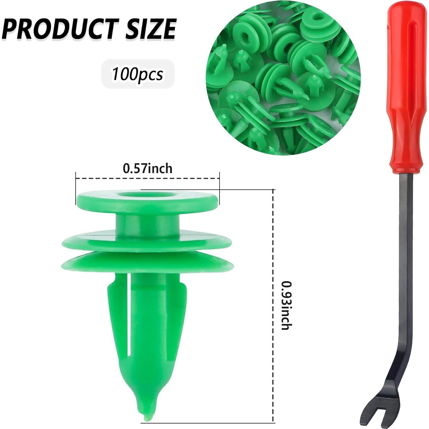 100 Clips de Panel de Puerta Stacool OEM#6503204 Nylon