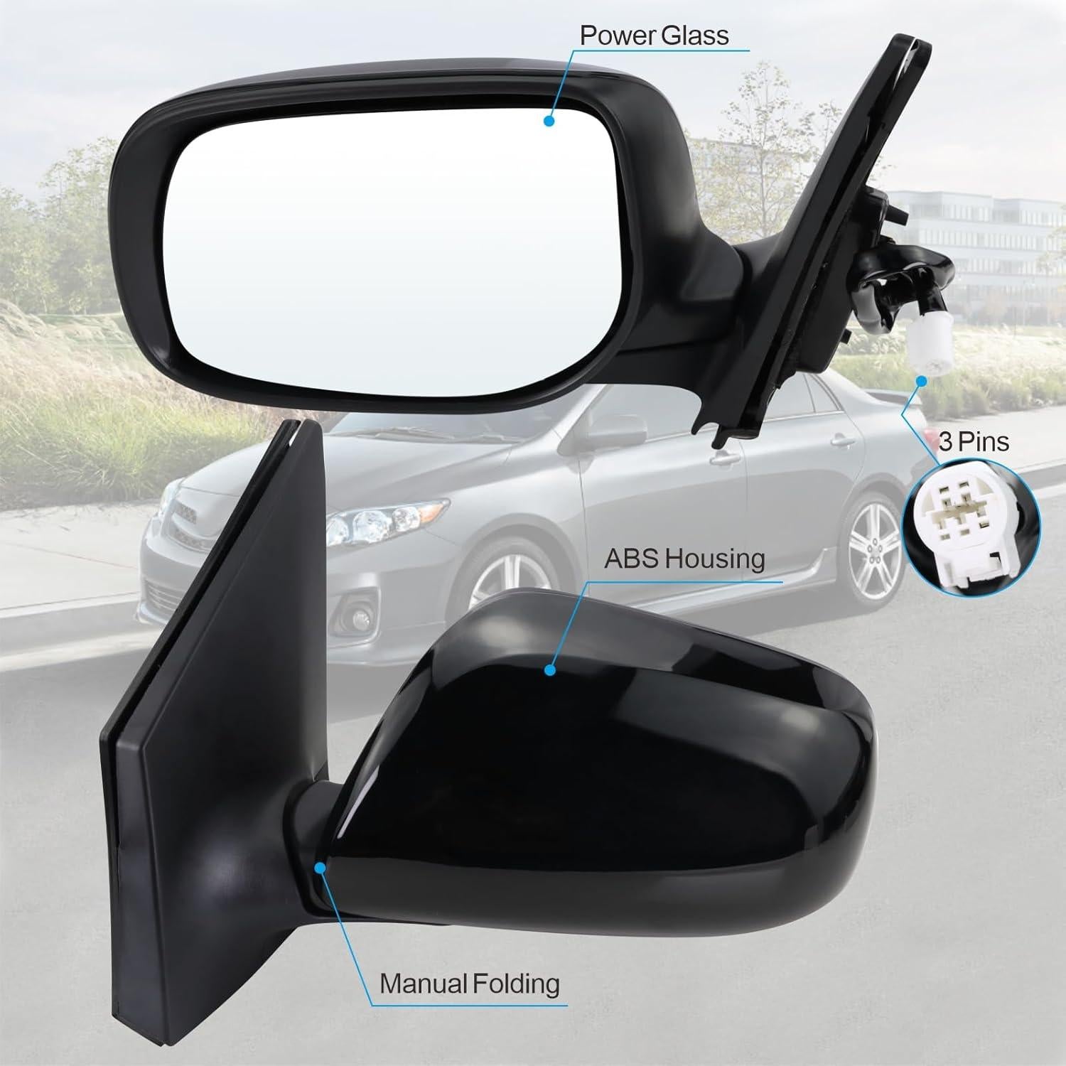 Espejo Lateral Izquierdo Lqito 8790902B40 Toyota Corolla 2009-2013