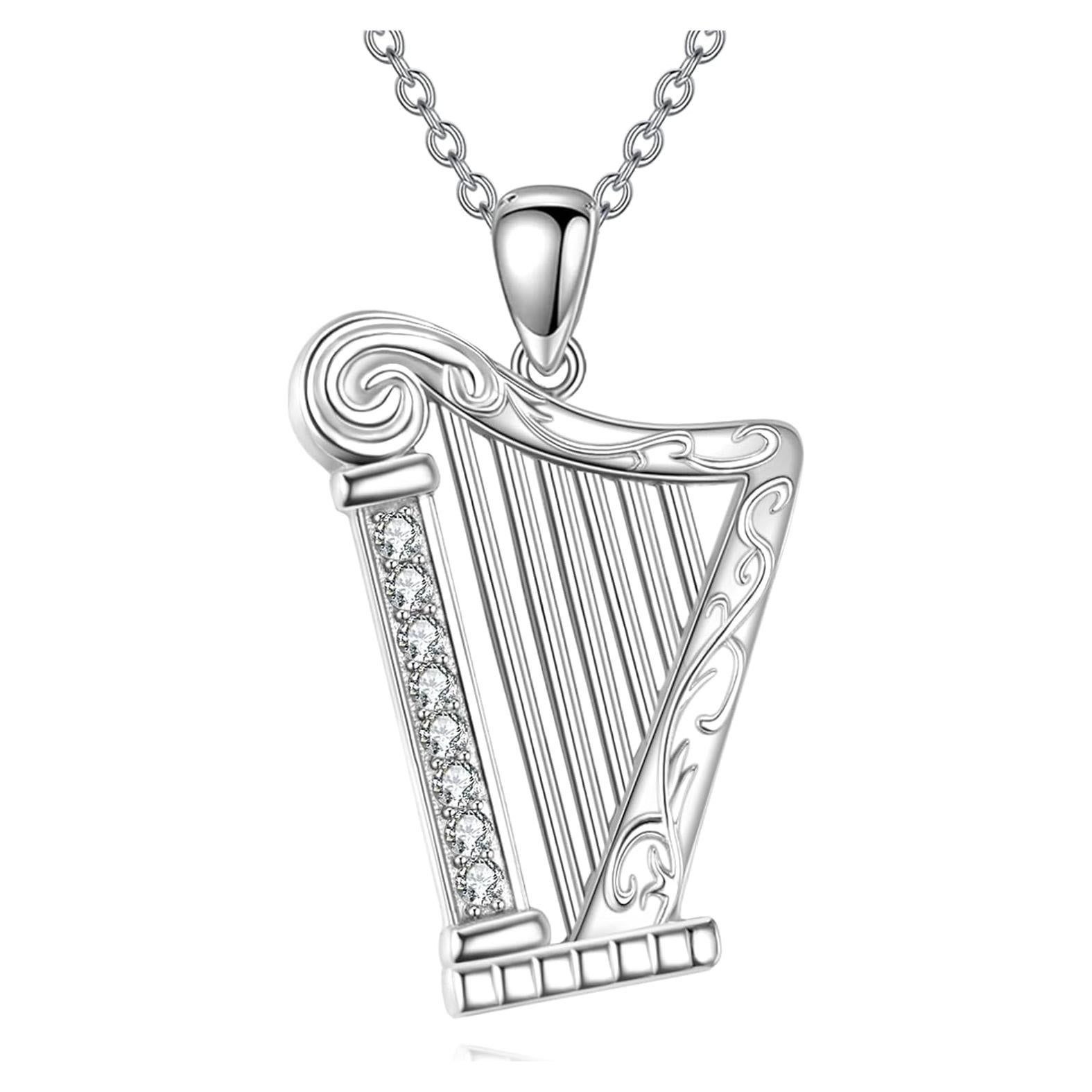 Collar de Arpa URONE 925 Plata Esterlina Joyería Mujer