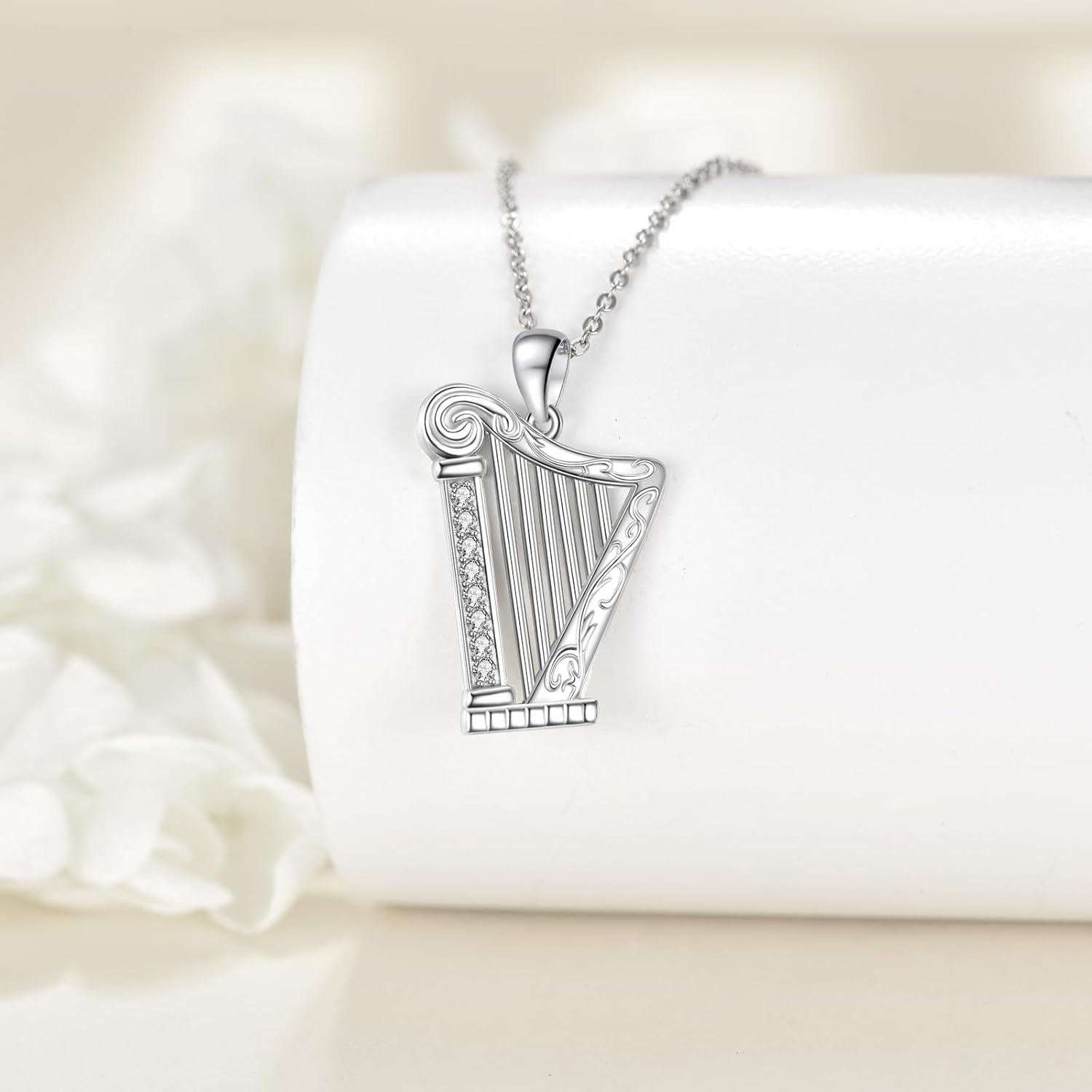 Collar de Arpa URONE 925 Plata Esterlina Joyería Mujer