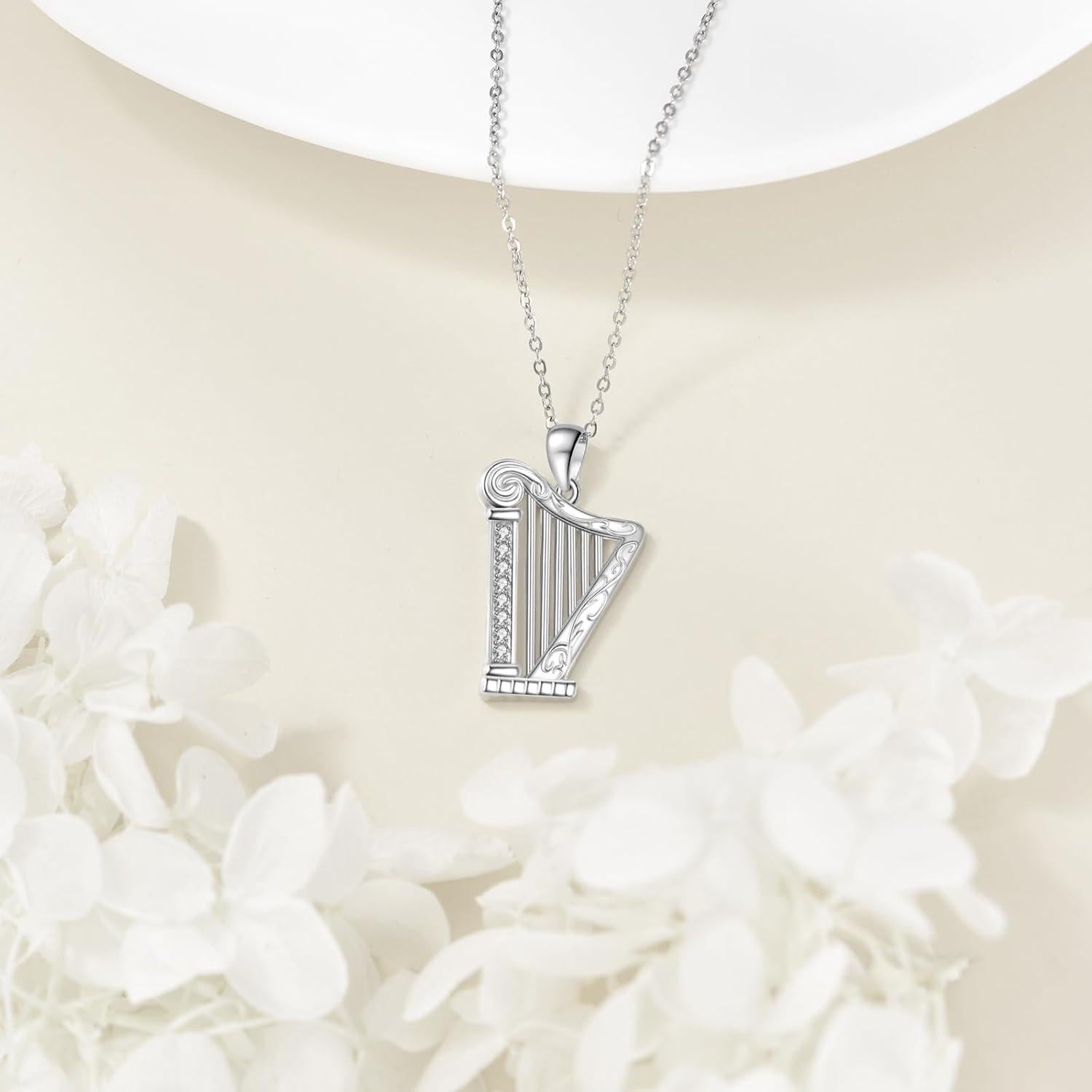 Collar de Arpa URONE 925 Plata Esterlina Joyería Mujer