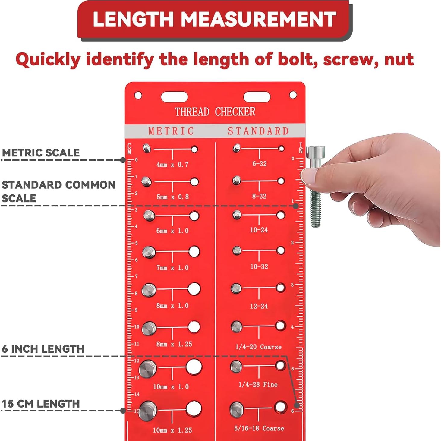 Verificador de Roscas Yaysium 34 Tamaños Métricos y Estándar
