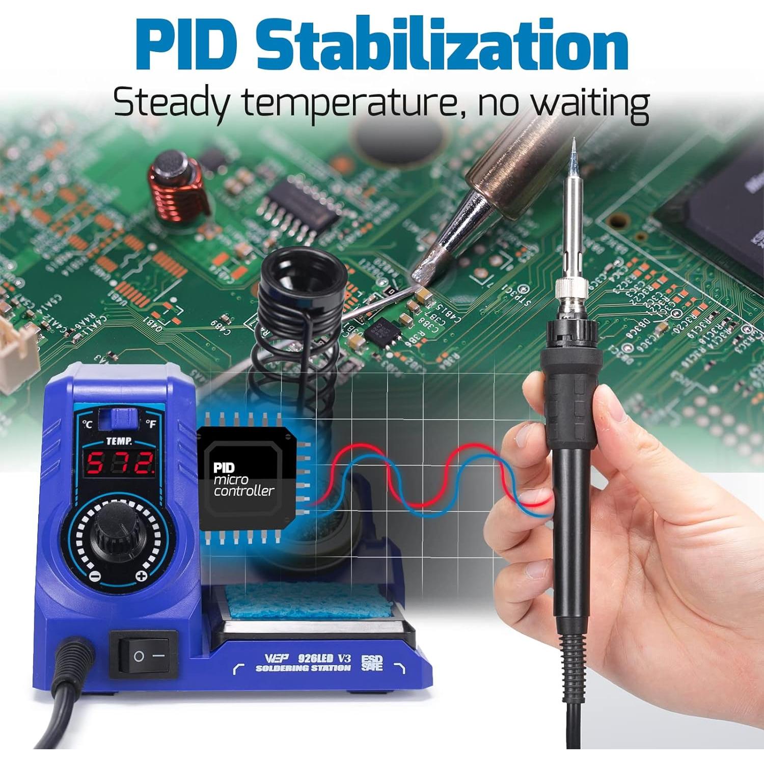 Estación de Soldadura WEP 926LED V3 Compacta con Accesorios