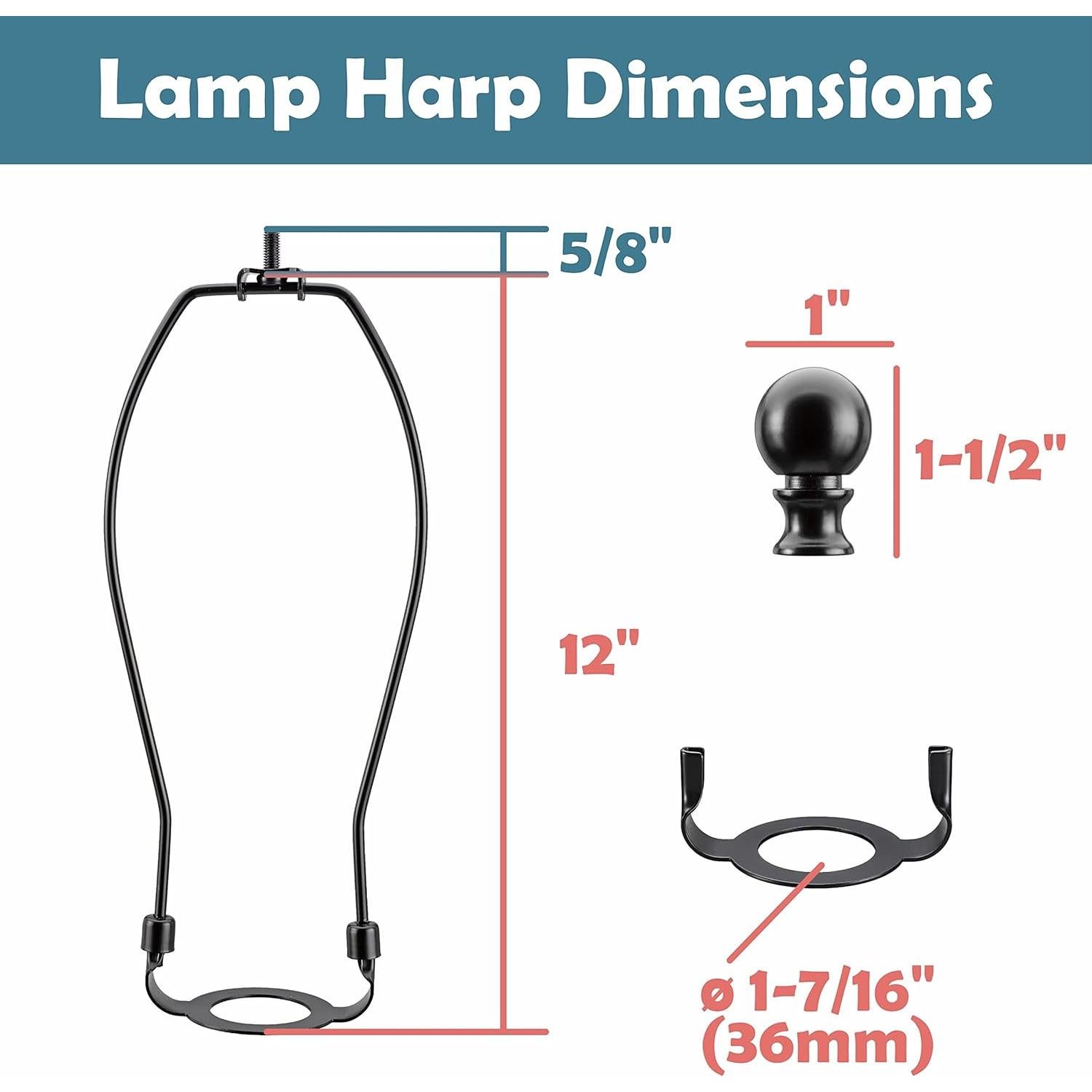 Arpa de Lámpara Aspen Creative 20043-32A 30cm Negro Mate
