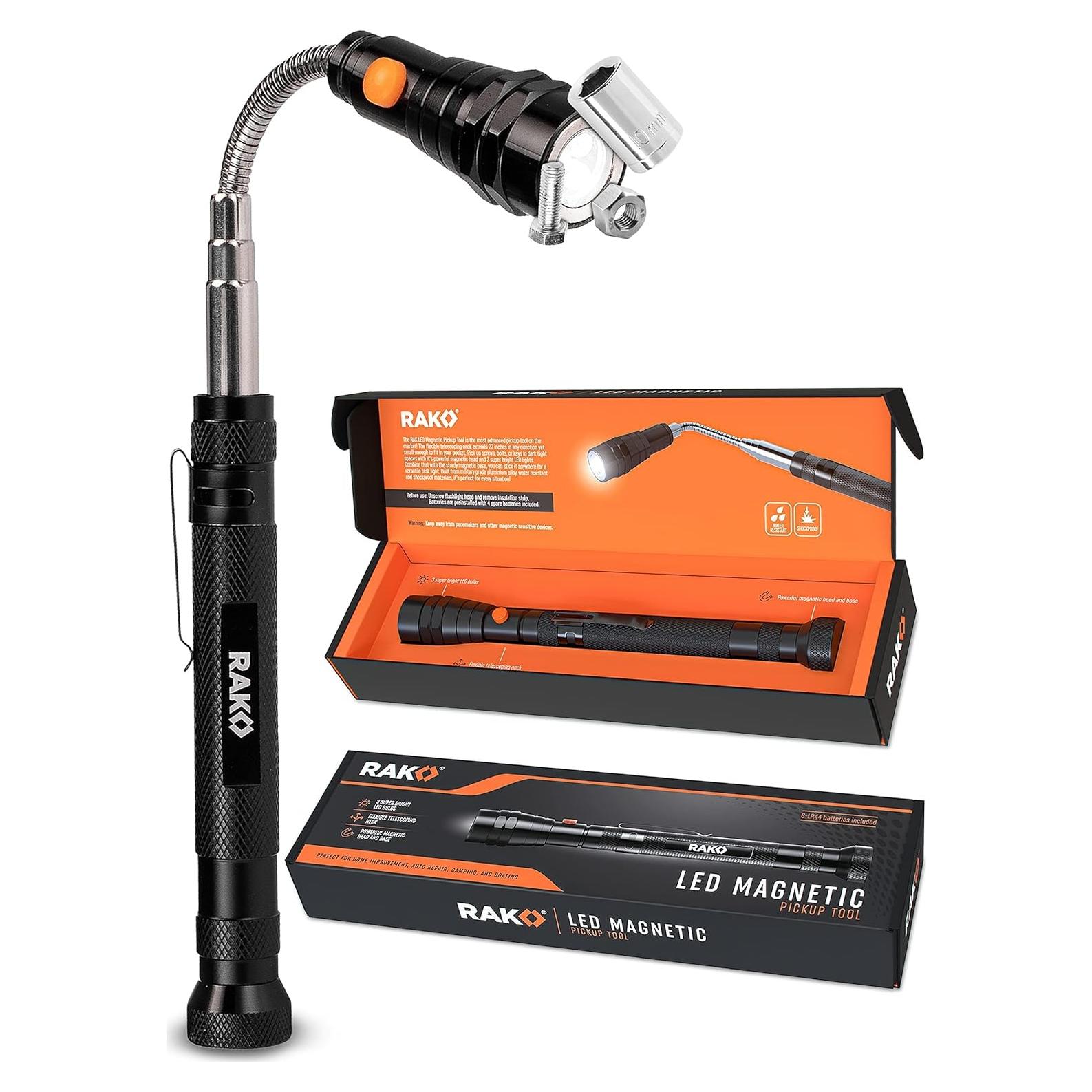 Herramienta Magnética RAK Telescópica con Linterna LED 55,88 cm