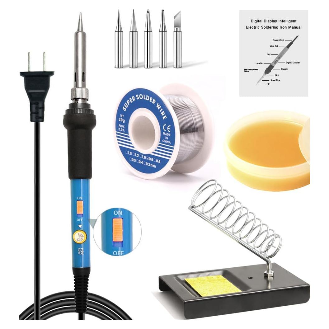 Kit de Soldador LDK 60W con Temperatura Ajustable y Accesorios