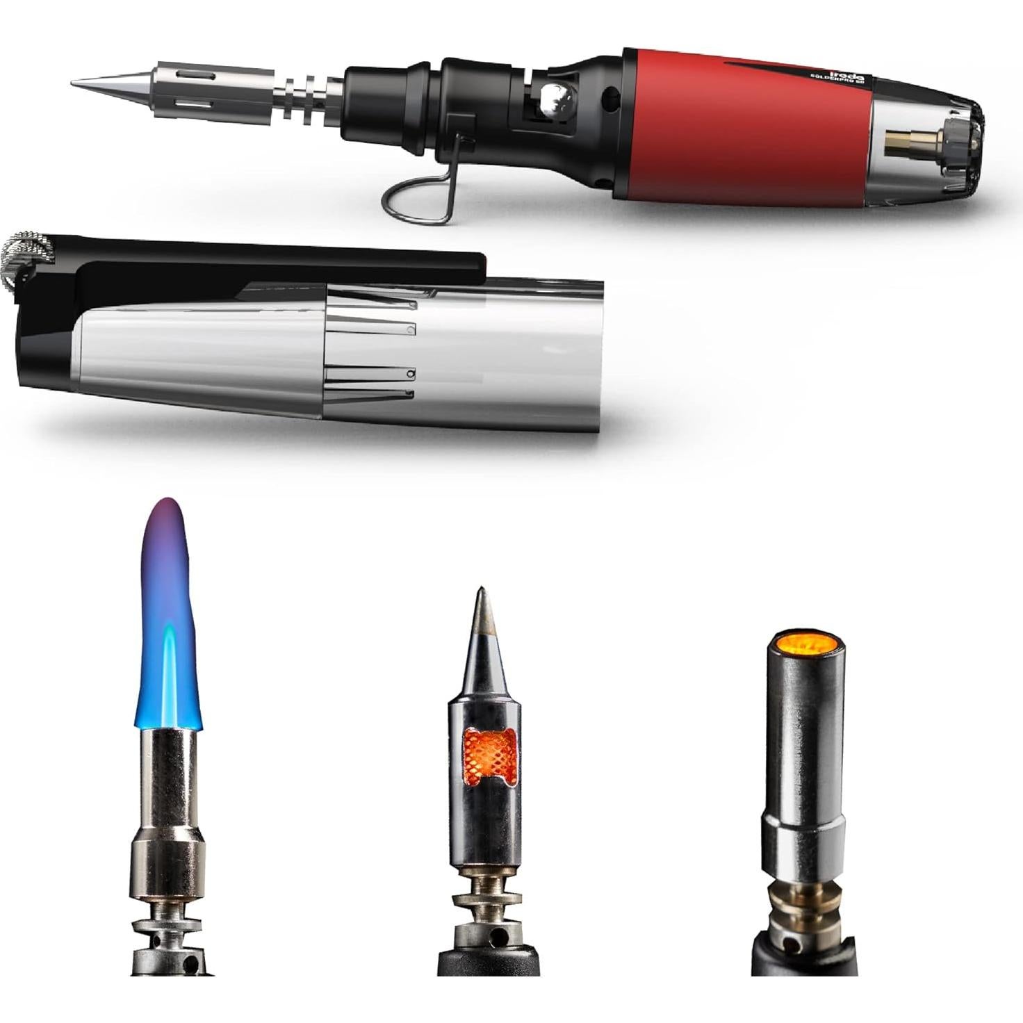 Kit Soldador Butano Iroda SolderPro 50K 4 en 1 30-70W