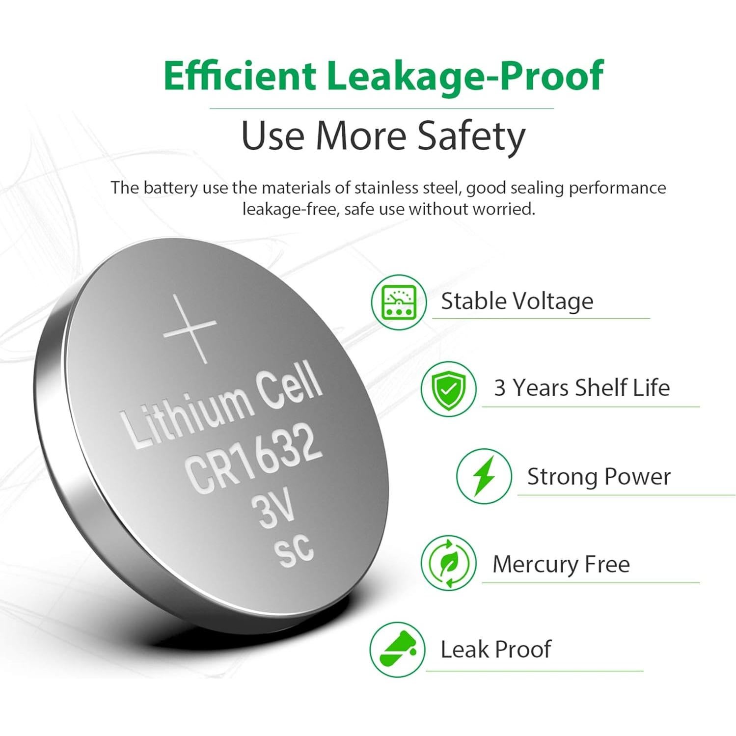 Baterías de Litio CR1632 LiCB Paquete de 10 Unidades 3V