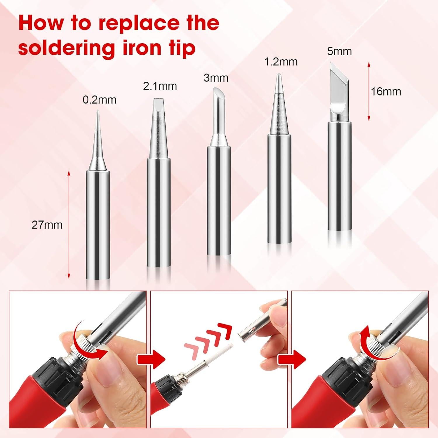 Kit de Soldador Q-MING 100W Digital LED Temperatura Ajustable