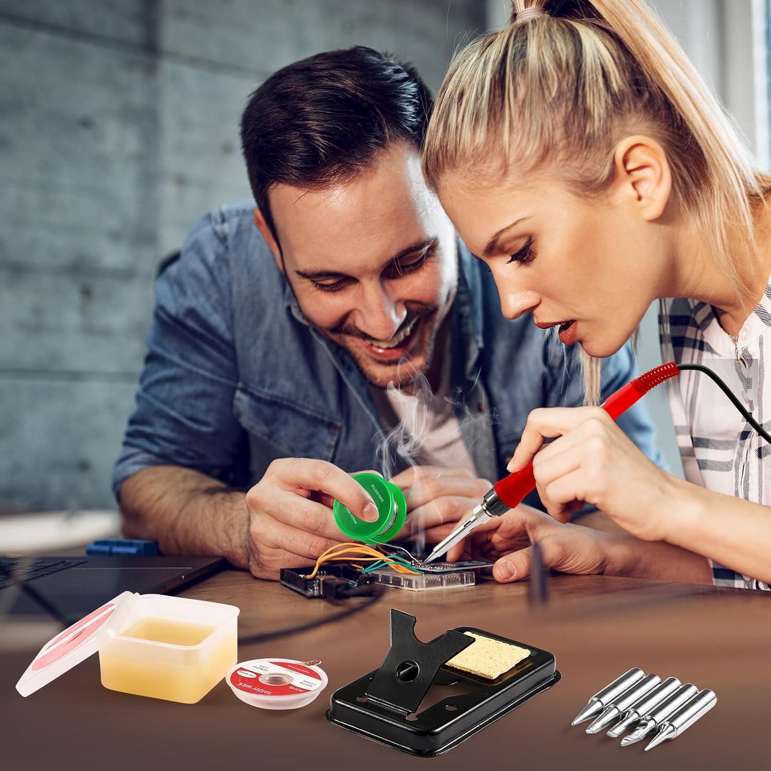 Kit de Soldador Q-MING 100W Digital LED Temperatura Ajustable