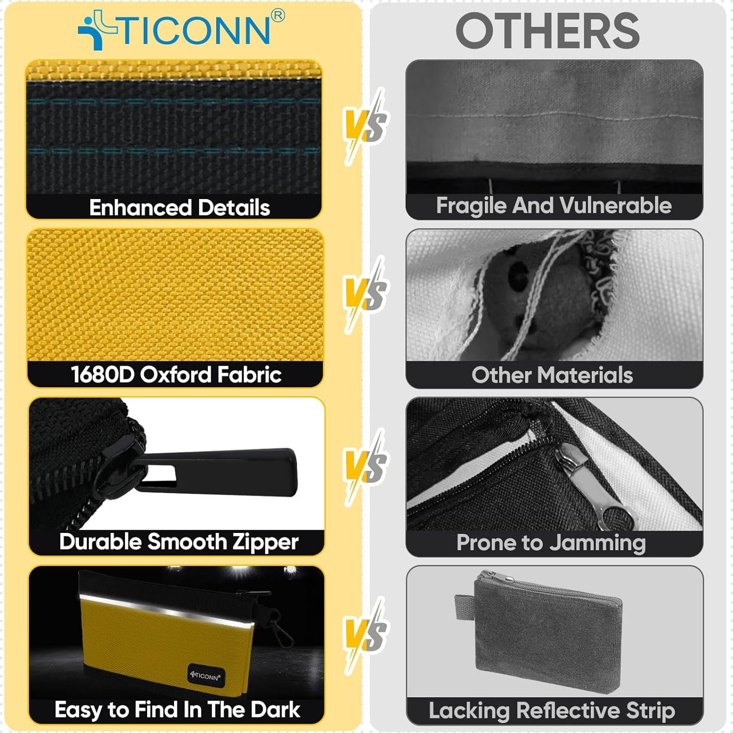 Bolsas de Herramientas TICONN Paquete de 9 Impermeables