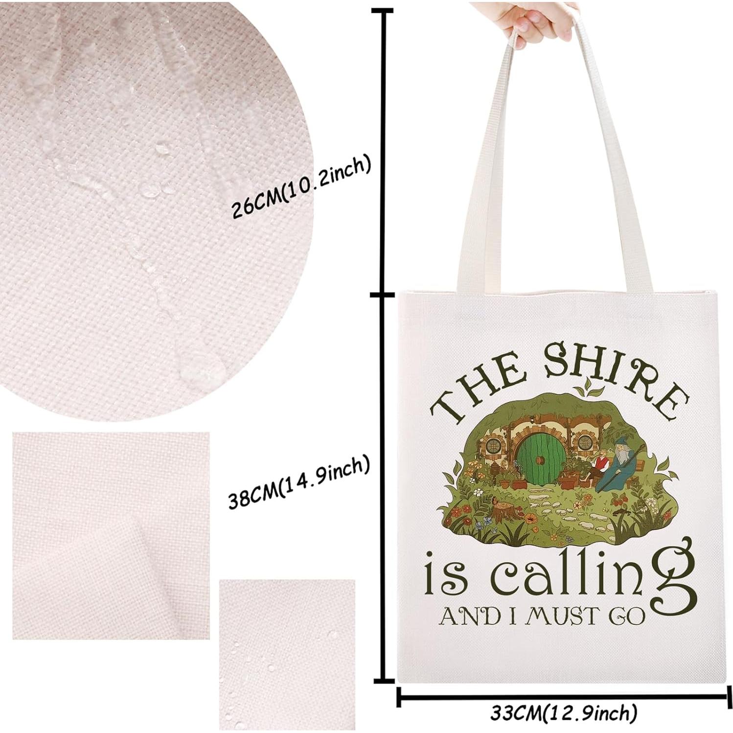 Bolsa Tote Shire LOTR para Compras y Uso Diario