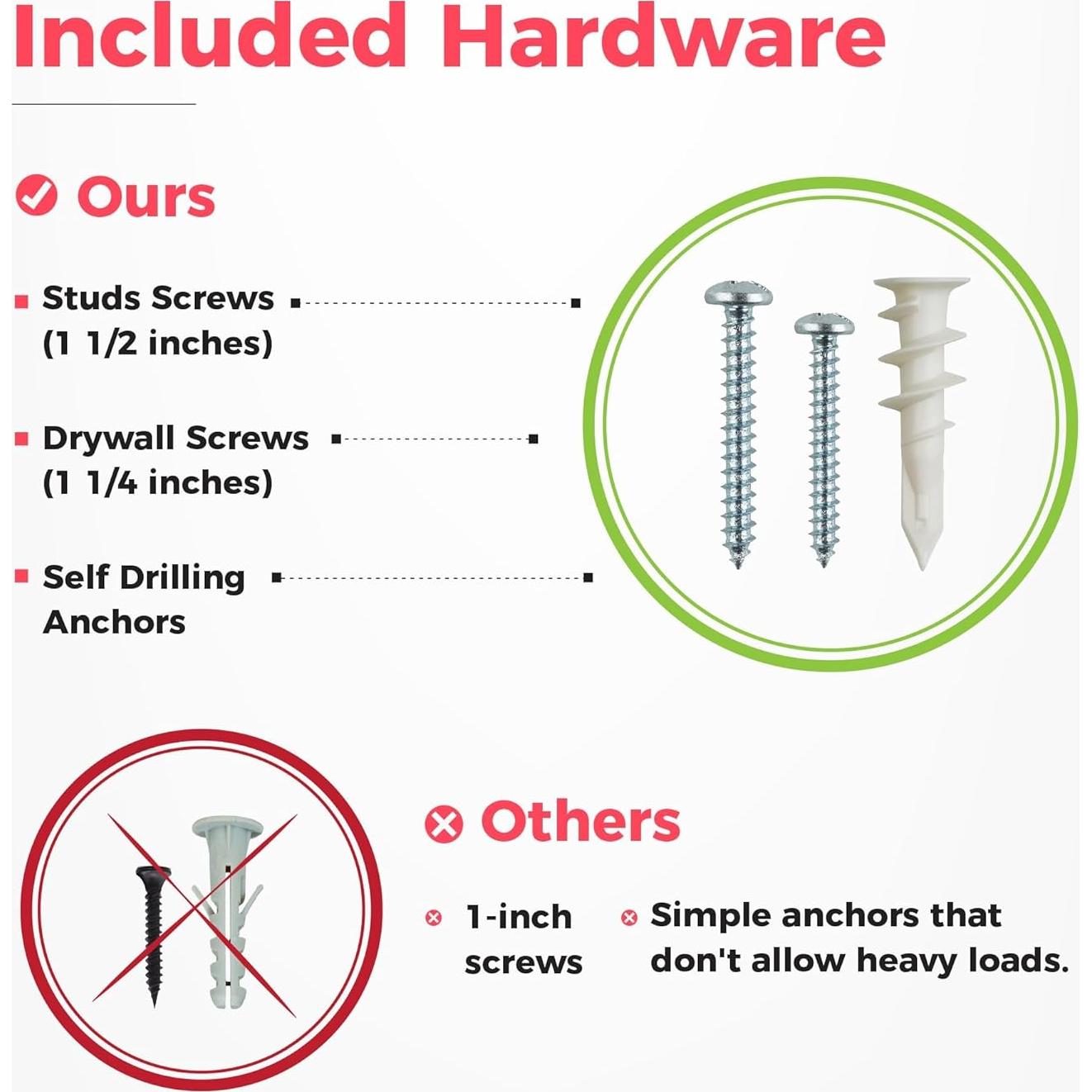 Organizador de Herramientas TIDYME 121.92 cm 3 Estantes 6 Ganchos