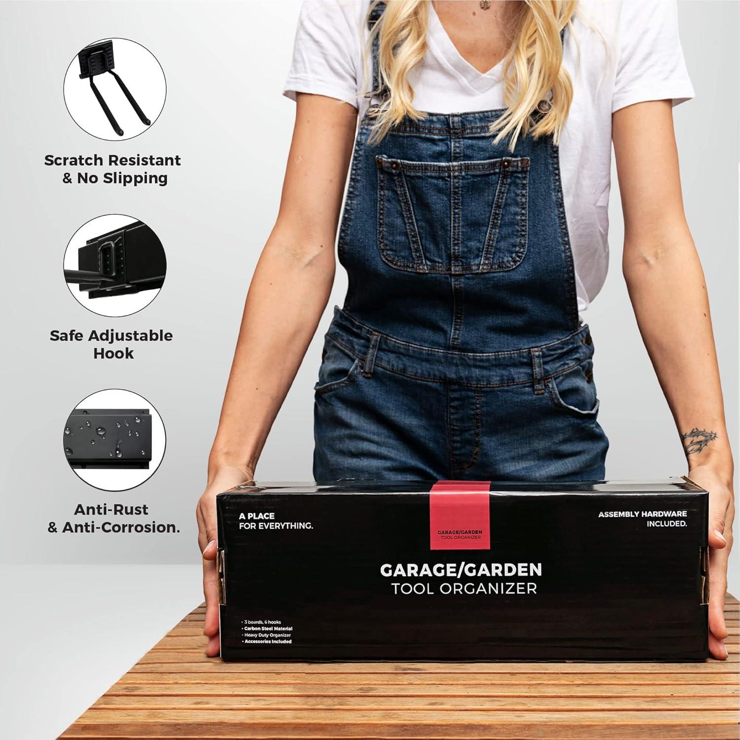 Organizador de Herramientas TIDYME 121.92 cm 3 Estantes 6 Ganchos